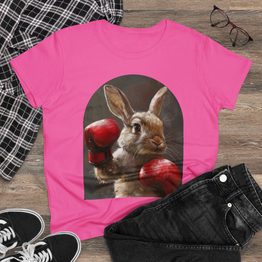 Boxing Rabbit - Women's Midweight Cotton Tee