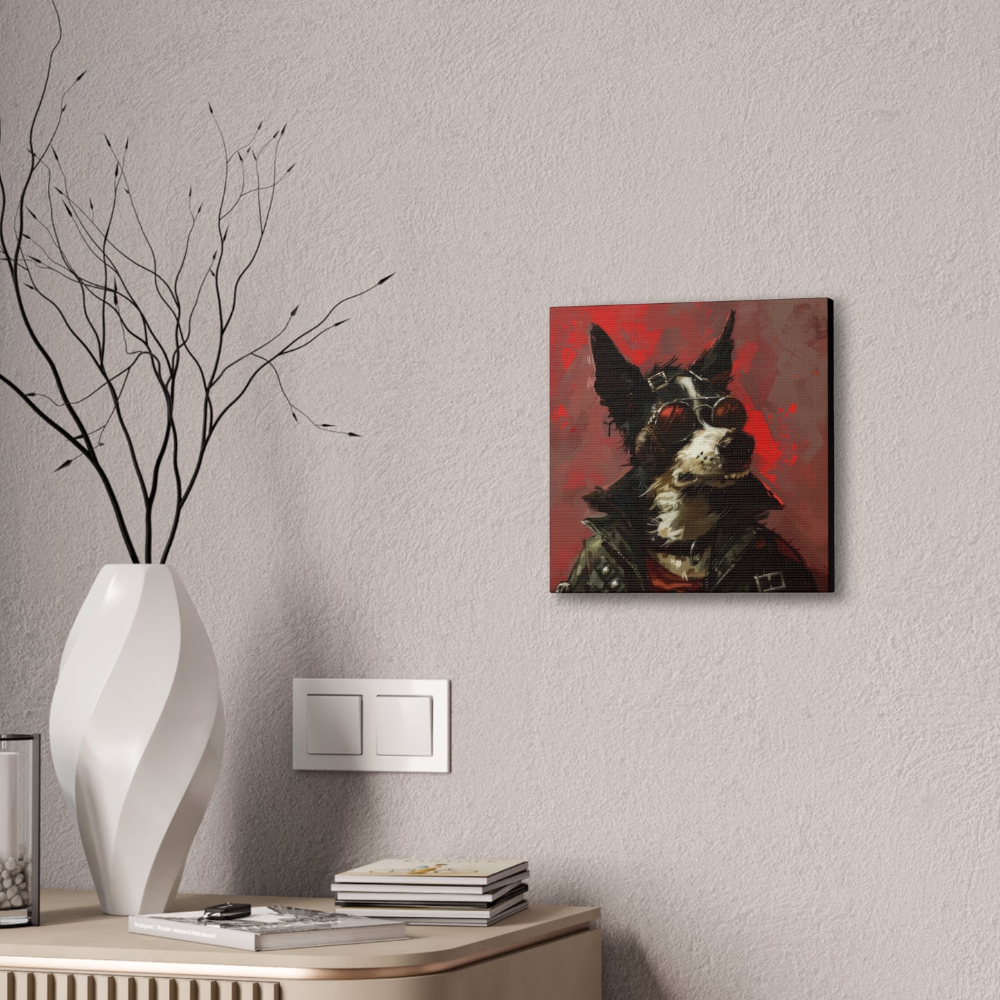 Punk Dog - Canvas Stretched, 0.75"