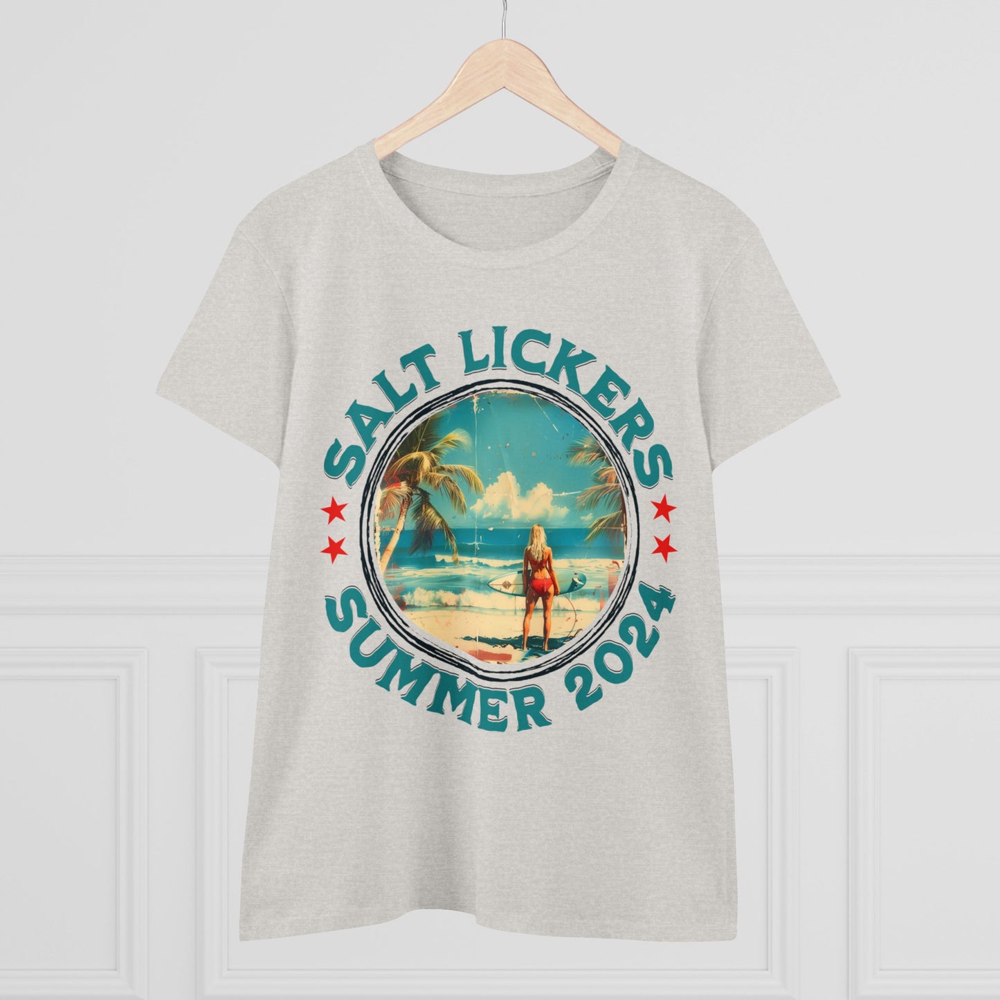 Surfing - Women's Midweight Cotton Tee