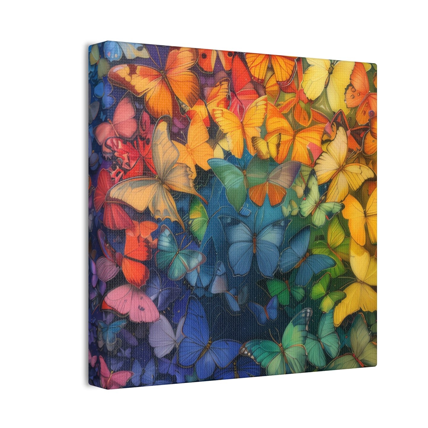 Rainbow Butterflies - Canvas Stretched, 0.75"