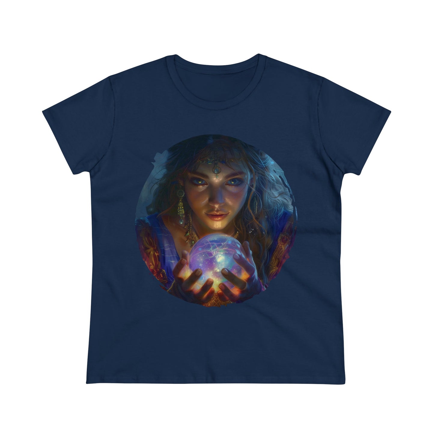 Crystal Ball - Mysticism - Women's Midweight Cotton Tee