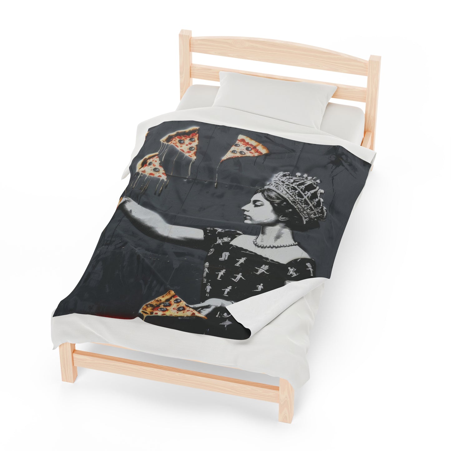 Pizza Queen - Velveteen Plush Blanket