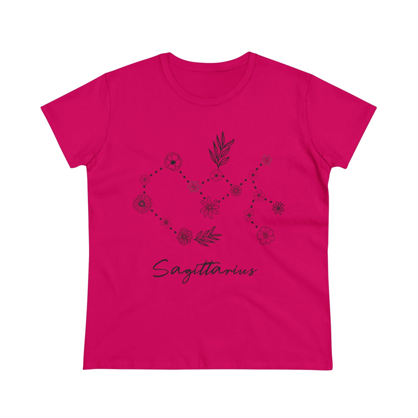 Flower Constellation - Sagittarius - Astrology - Women's Midweight Cotton Tee