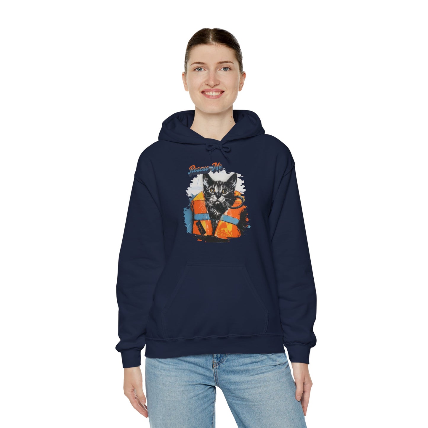 Rescue Cat - Unisex Heavy Blend™ Hooded Sweatshirt