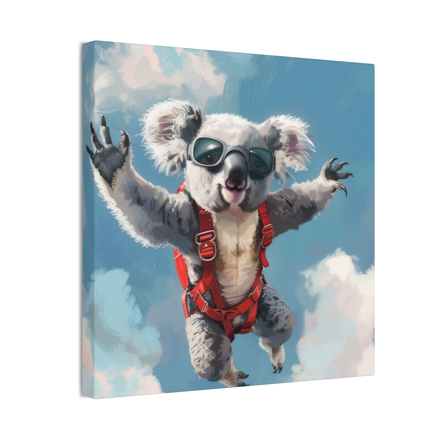 Koala Freefall - Canvas Stretched, 0.75"