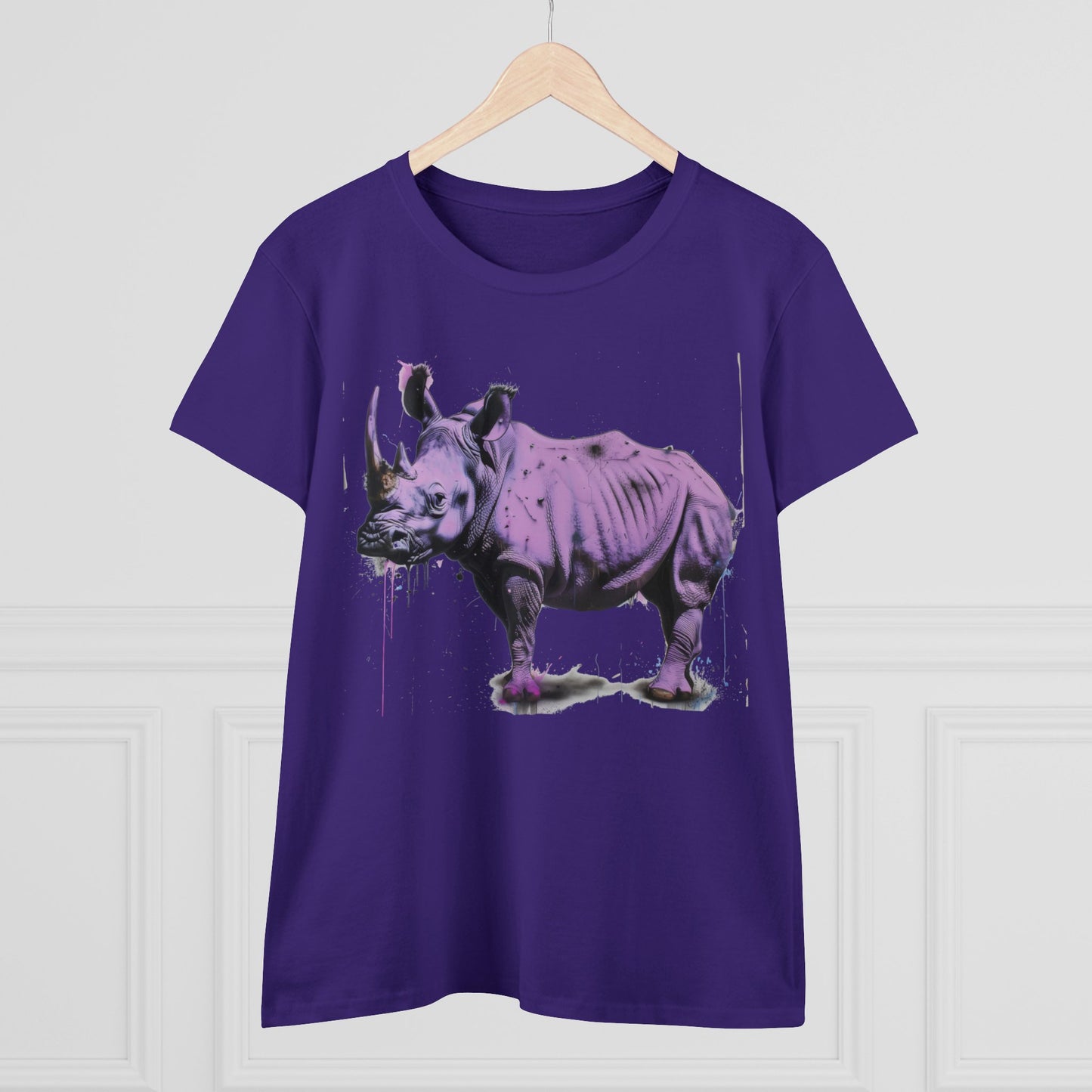 Purple Rhino - Women's Midweight Cotton Tee