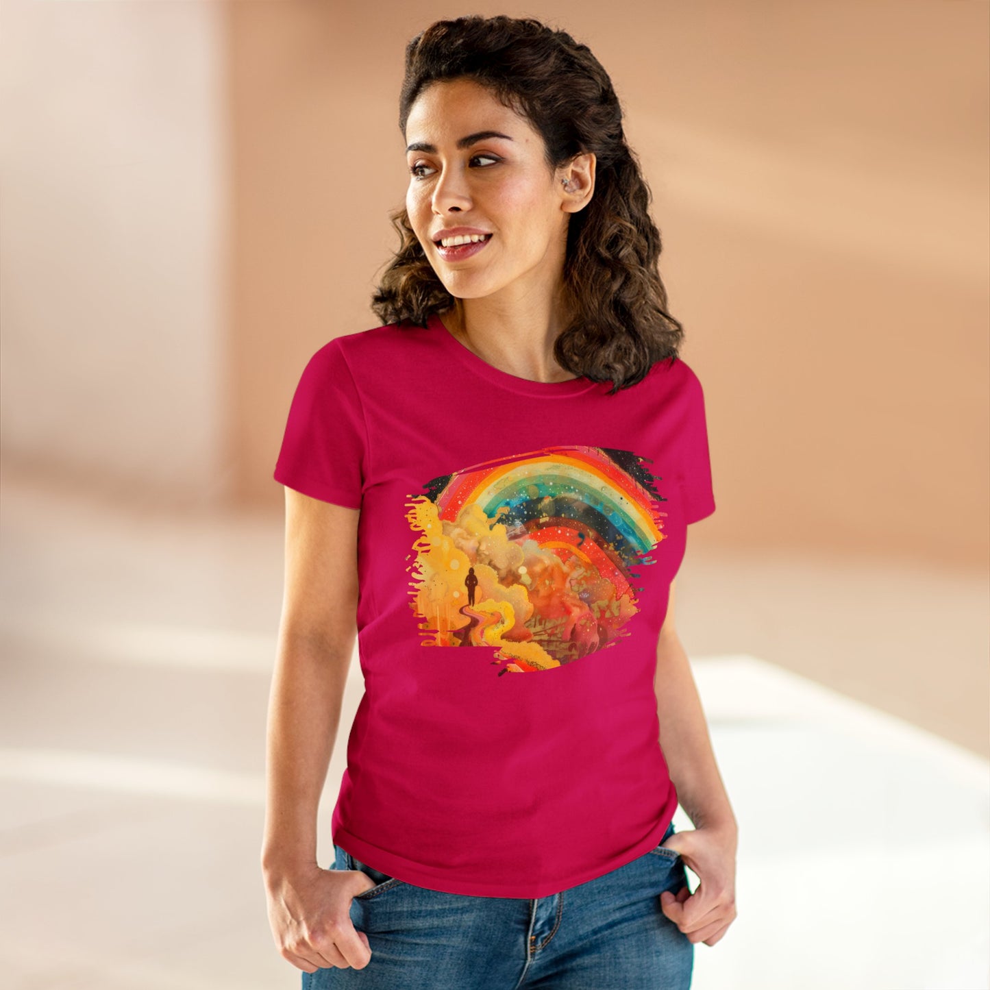 Chasing Rainbows - Women's Midweight Cotton Tee