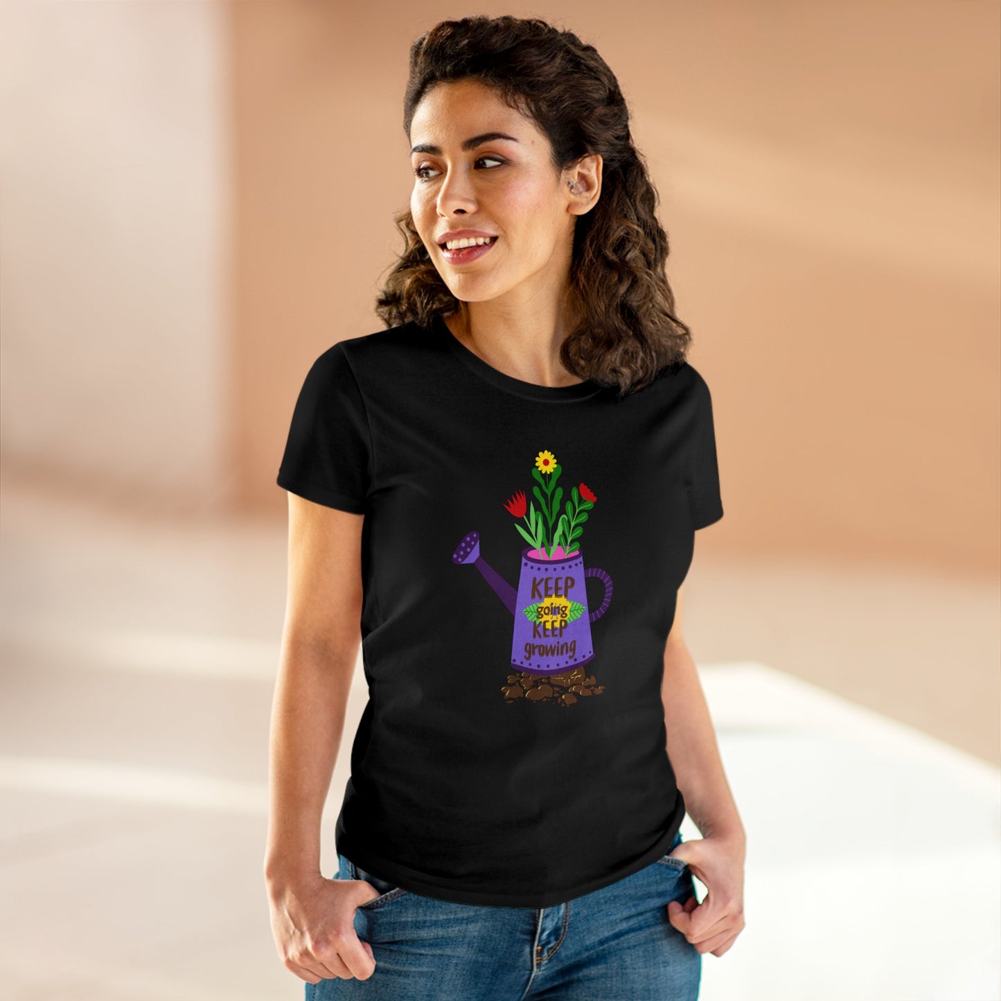 Keep Going Keep Growing - Gardening - Women's Midweight Cotton Tee