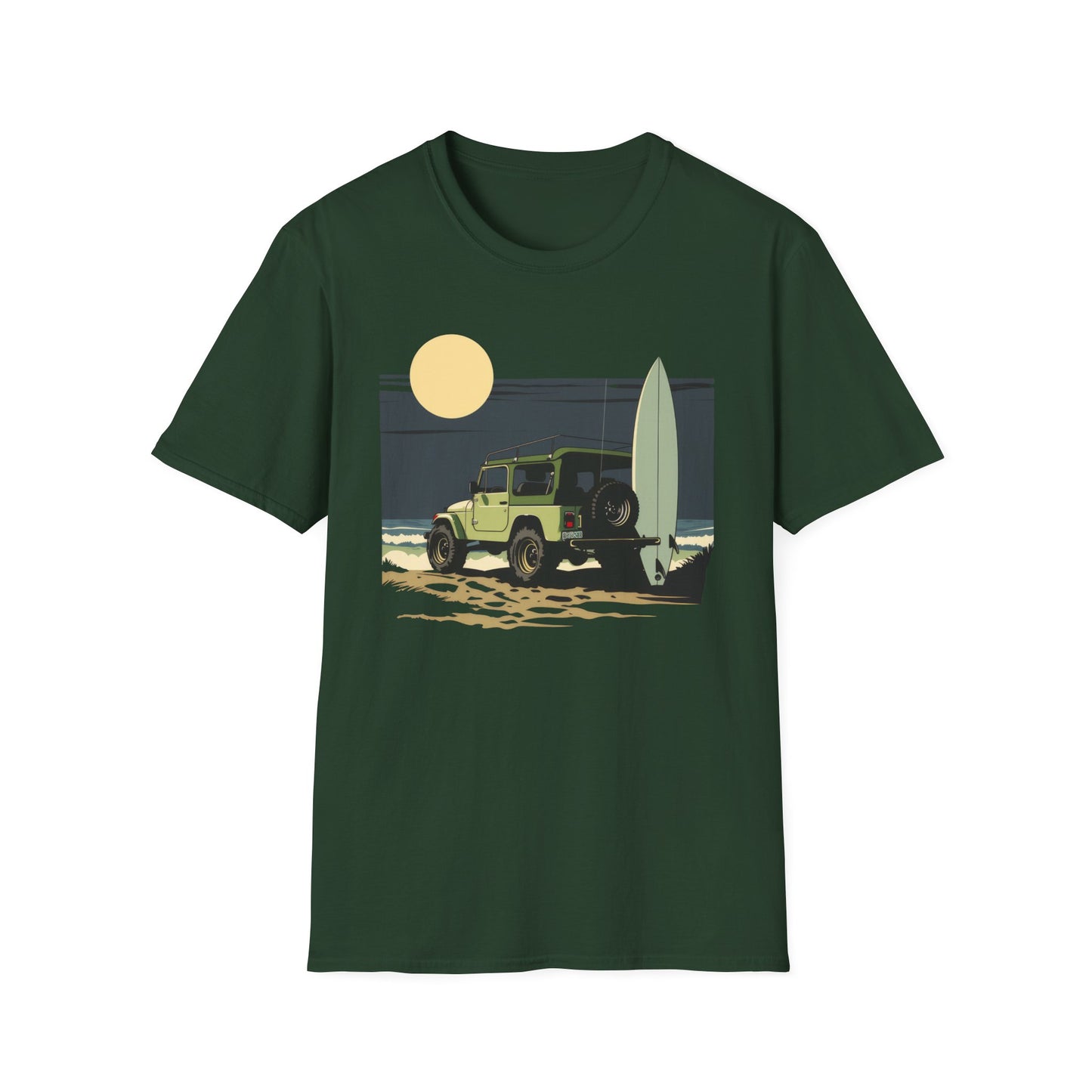 Jeep on the Beach - Unisex Softstyle T-Shirt