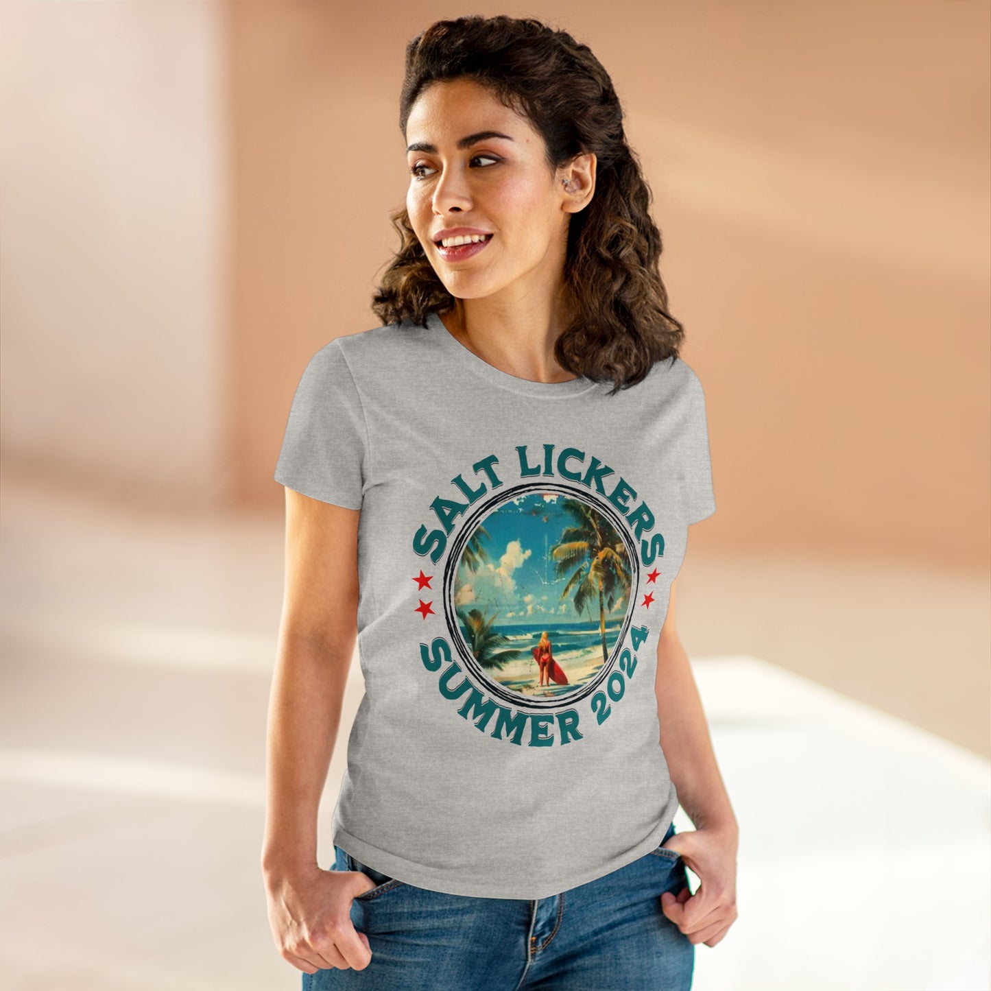 Surfing - Women's Midweight Cotton Tee