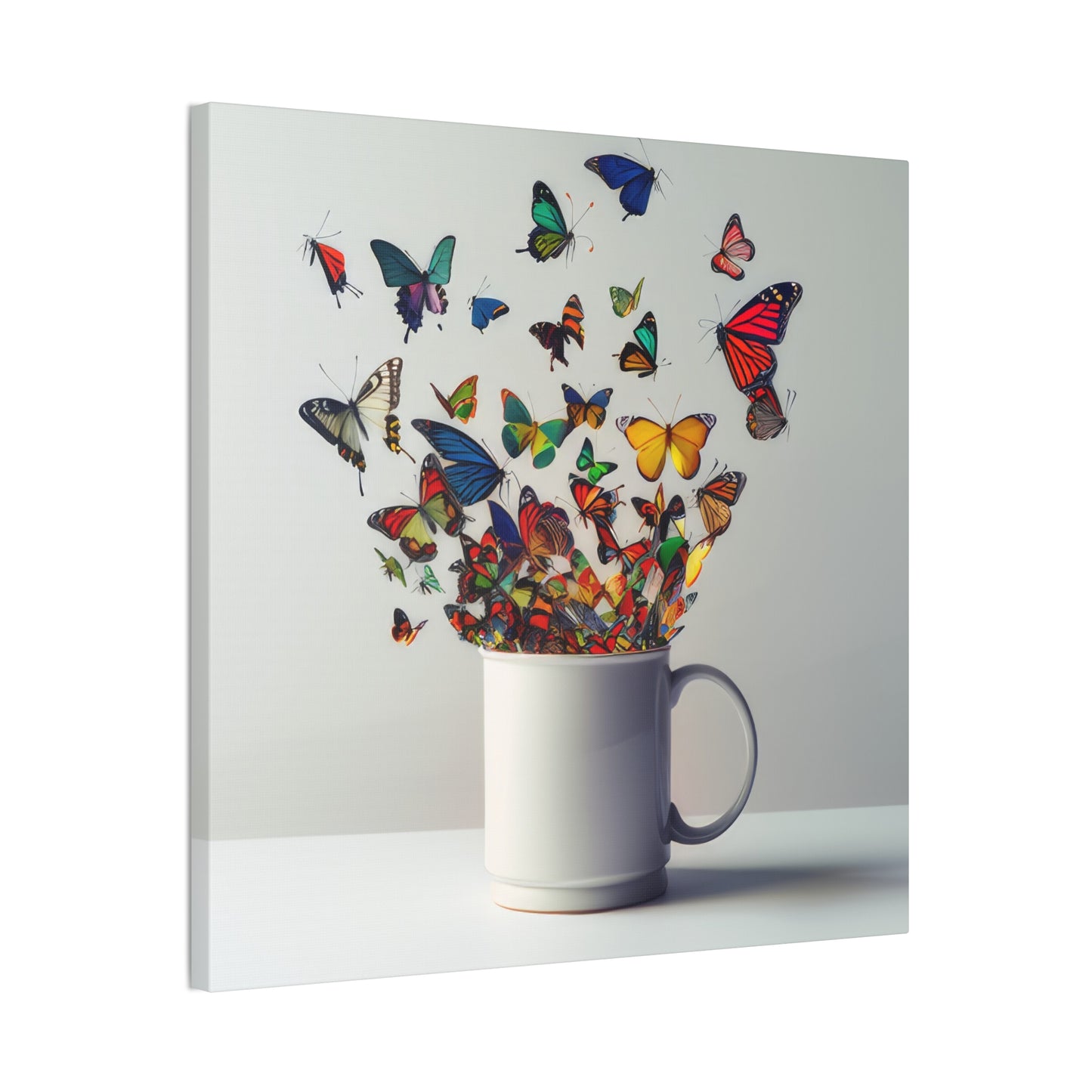 Butterfly Coffee - Canvas Stretched, 0.75"