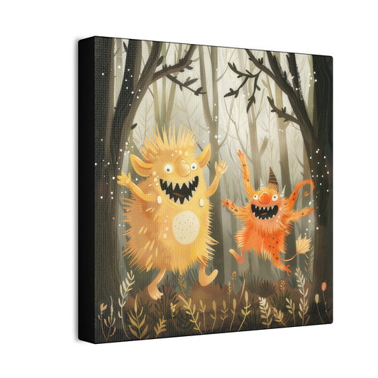 Happy Monsters - Canvas Stretched, 0.75"