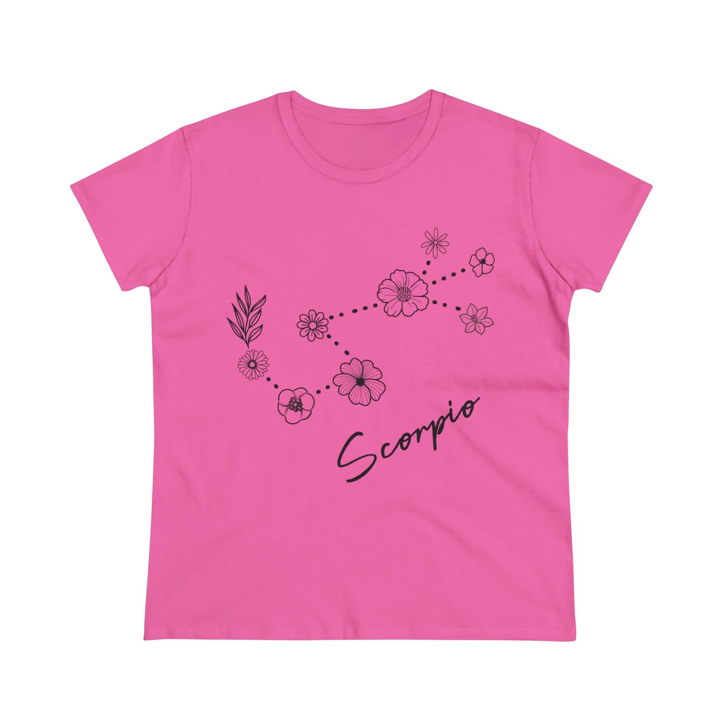 Flower Constellation - Scorpio - Astrology - Women's Midweight Cotton Tee