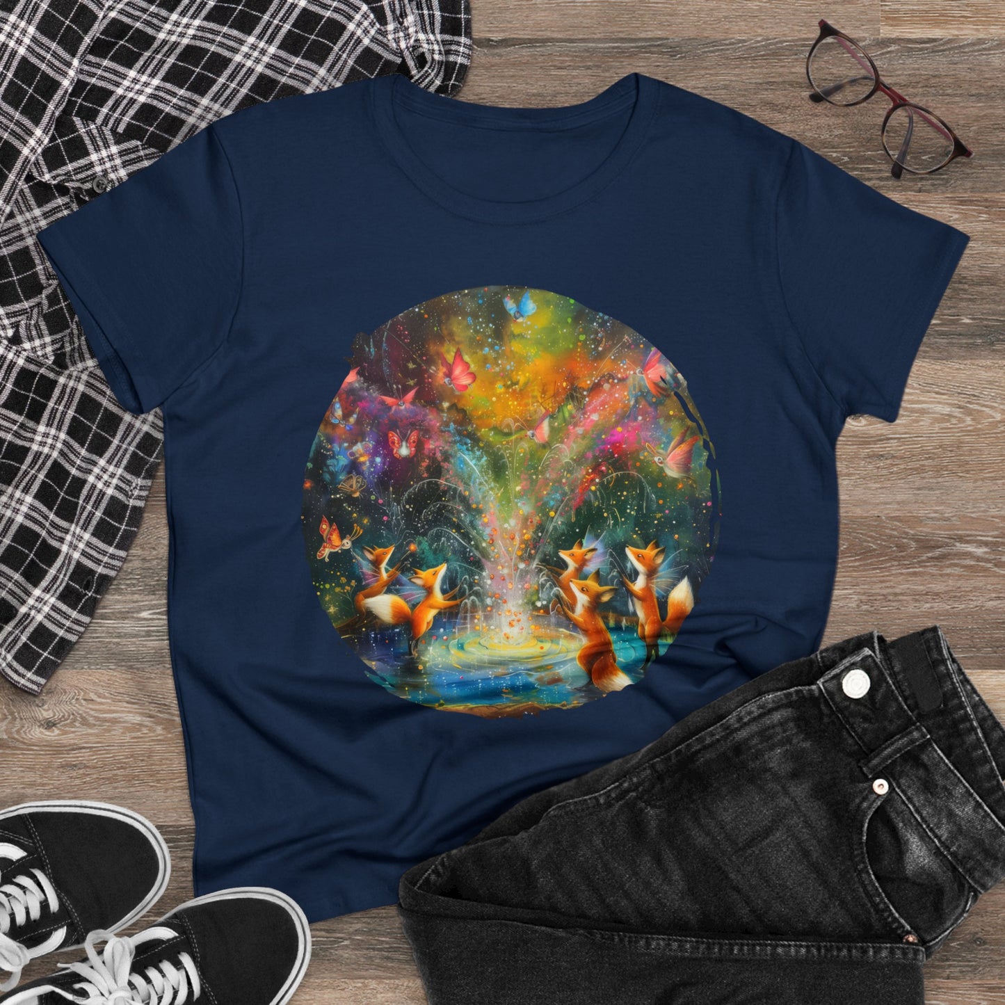 Fairy Celebration - Fantasy - Women's Midweight Cotton Tee