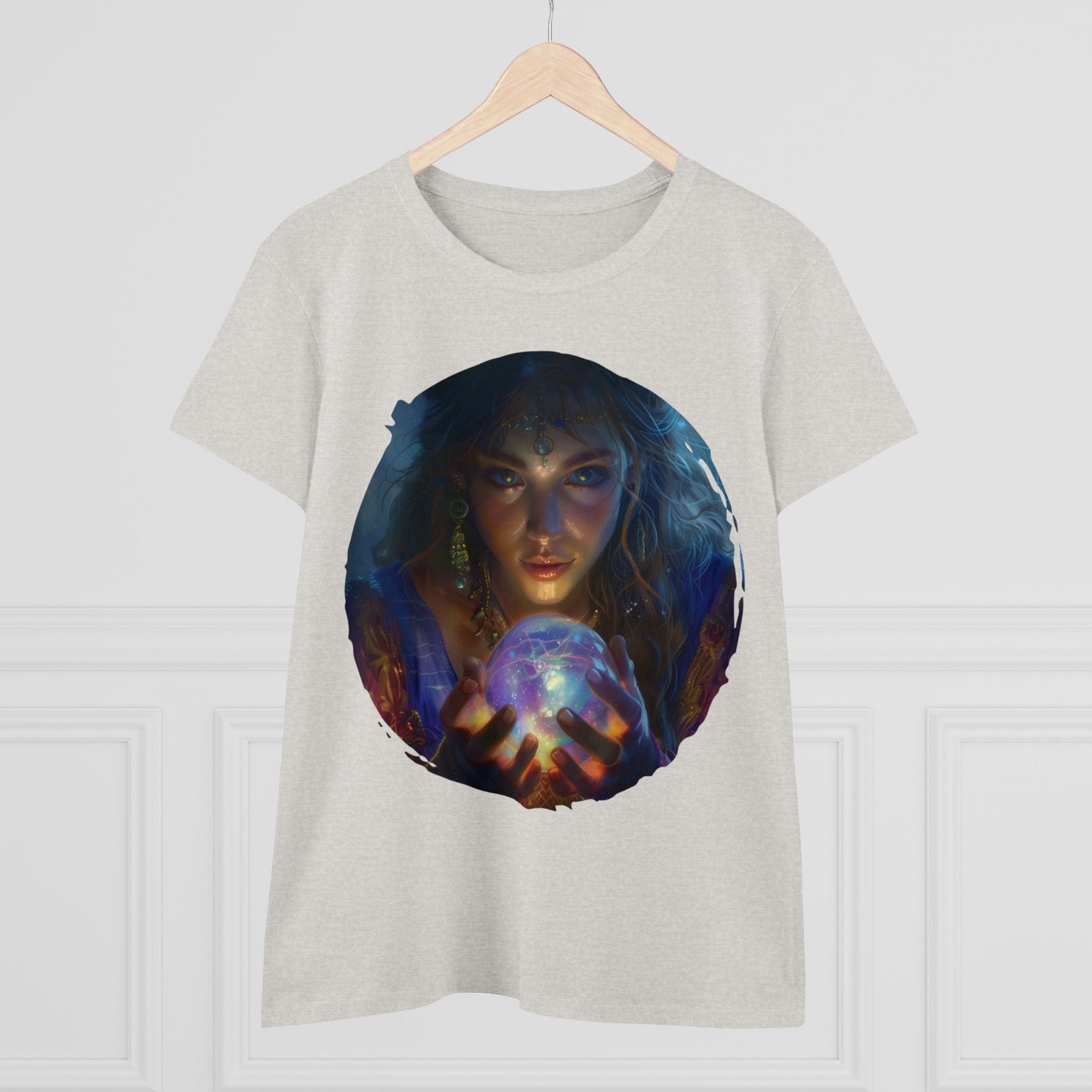 Crystal Ball - Mysticism - Women's Midweight Cotton Tee