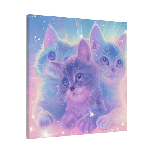 Sparkly Kitties - Canvas Stretched, 0.75"