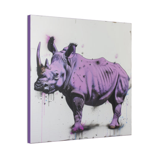 Purple Rhino - Canvas Stretched, 0.75"