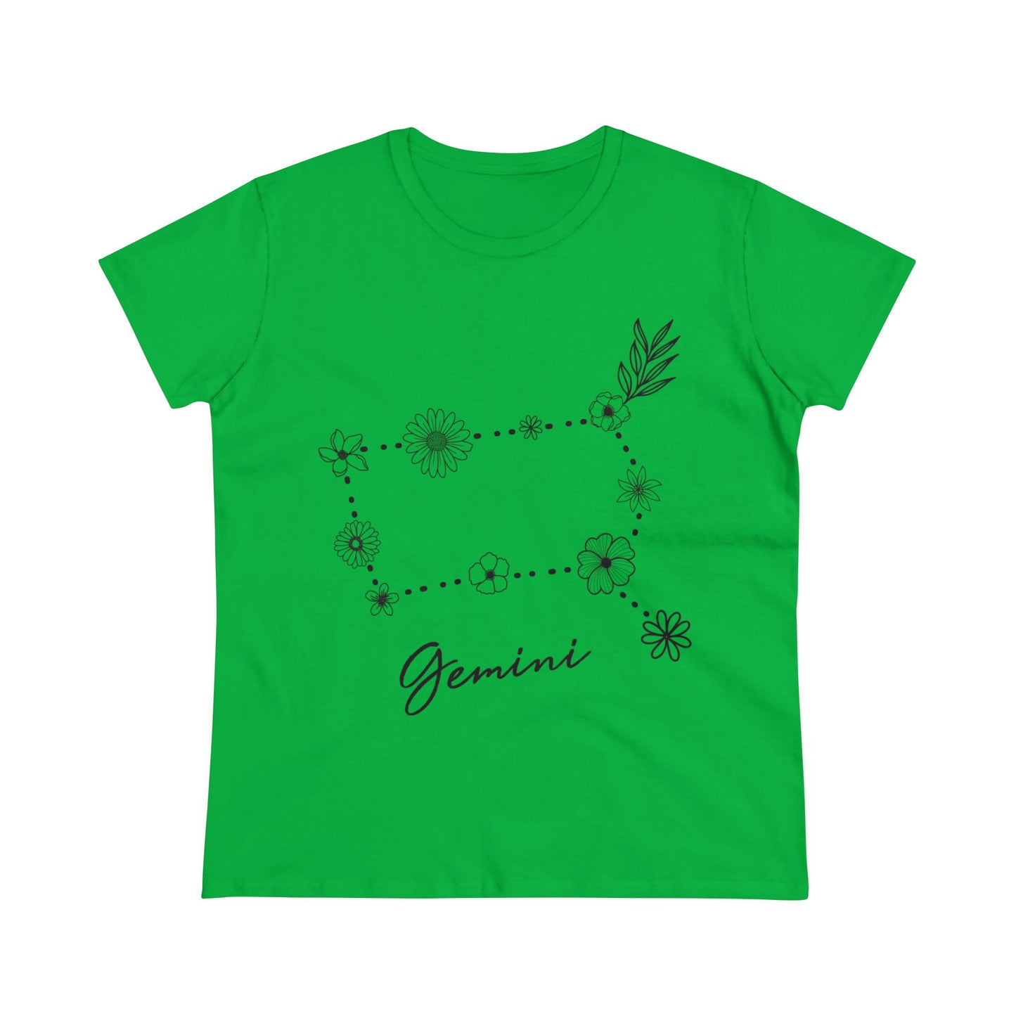 Flower Constellation - Gemini - Astrology - Women's Midweight Cotton Tee