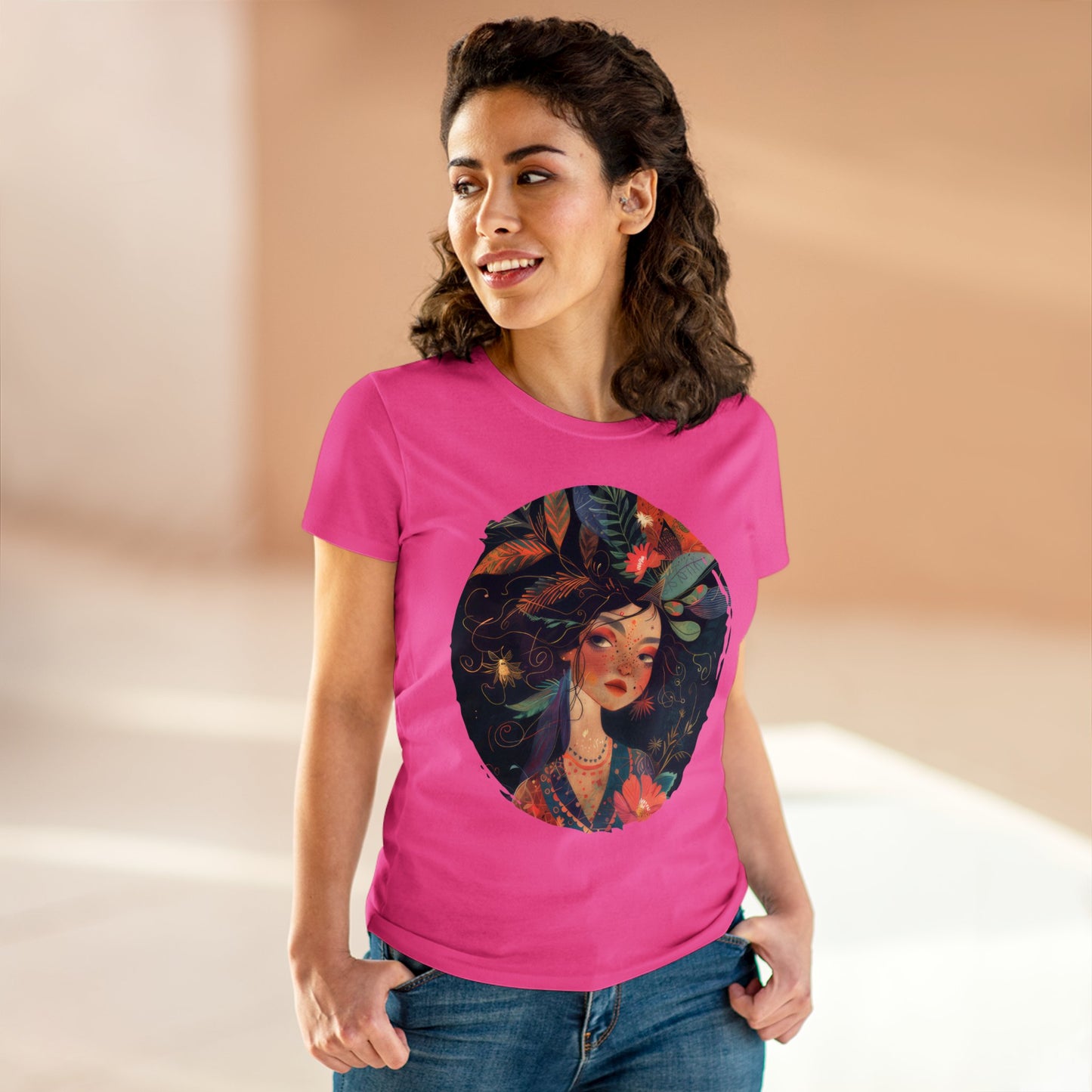 Flower Girl - Women's Midweight Cotton Tee