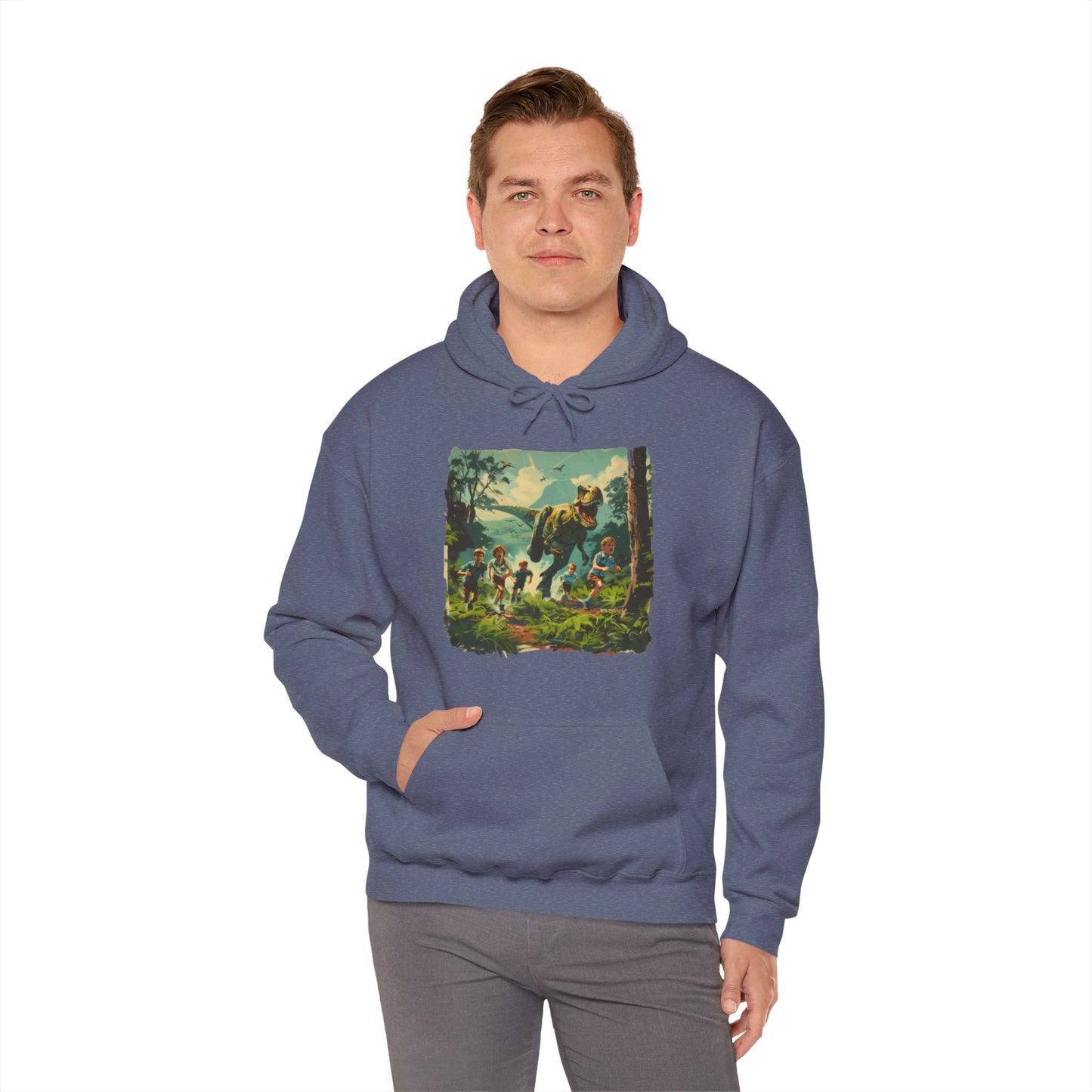 Dinosaur Chase - Unisex Heavy Blend™ Hooded Sweatshirt