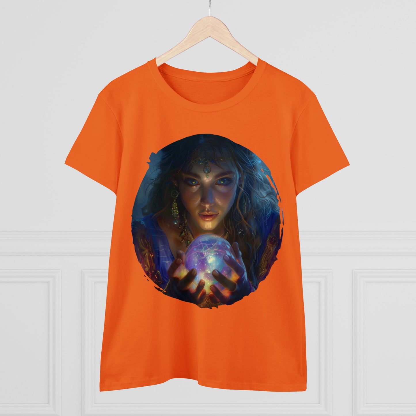 Crystal Ball - Mysticism - Women's Midweight Cotton Tee