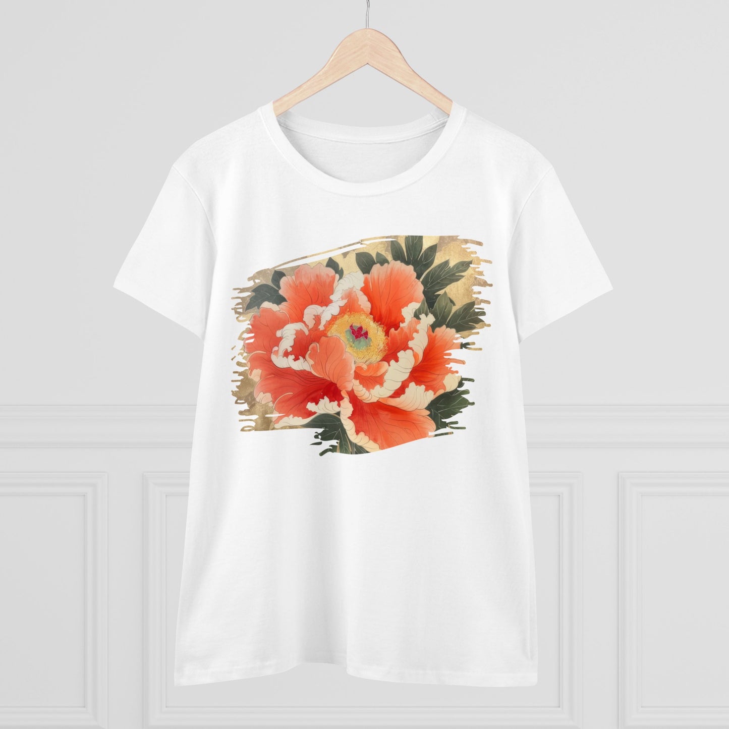 Peony - Flower - Women's Midweight Cotton Tee