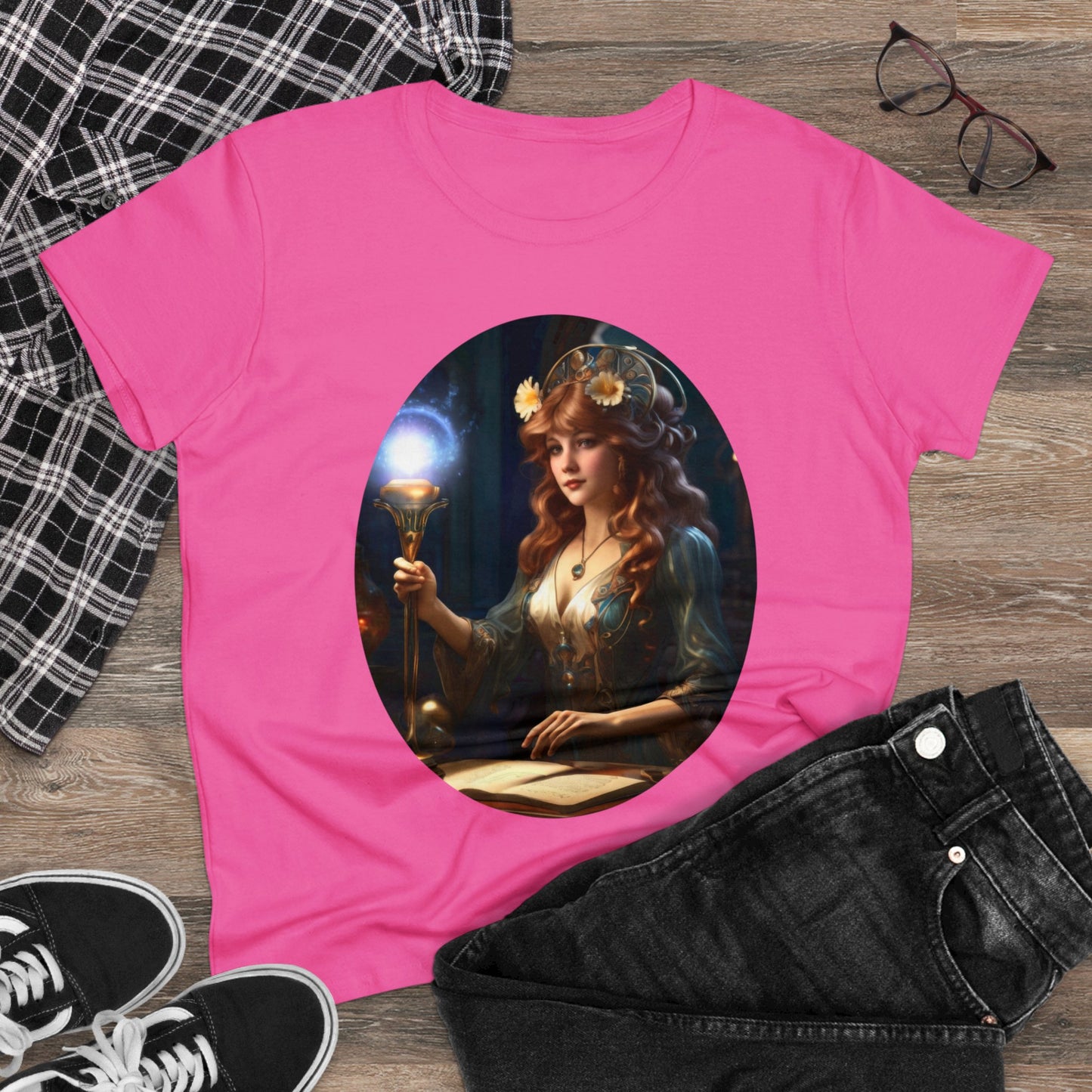 The Sorceress - Fantasy - Women's Midweight Cotton Tee