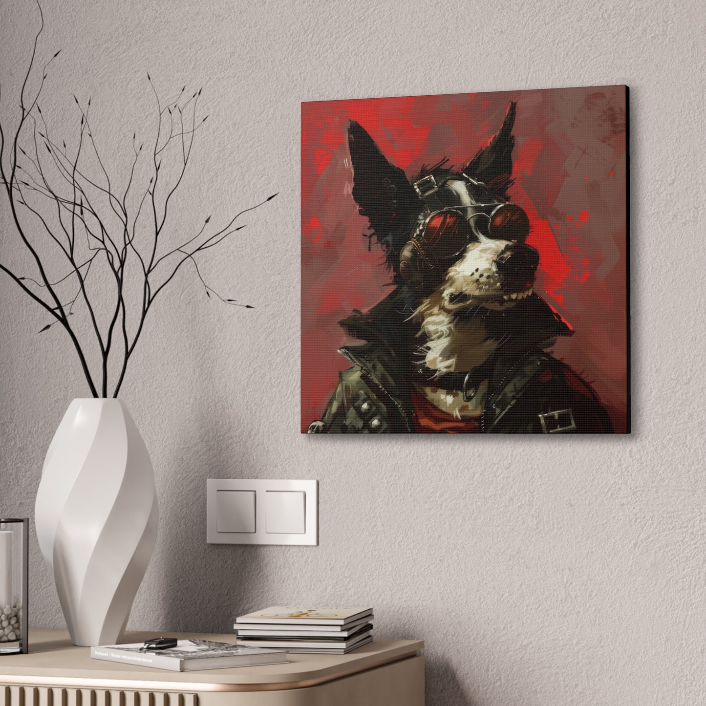 Punk Dog - Canvas Stretched, 0.75"