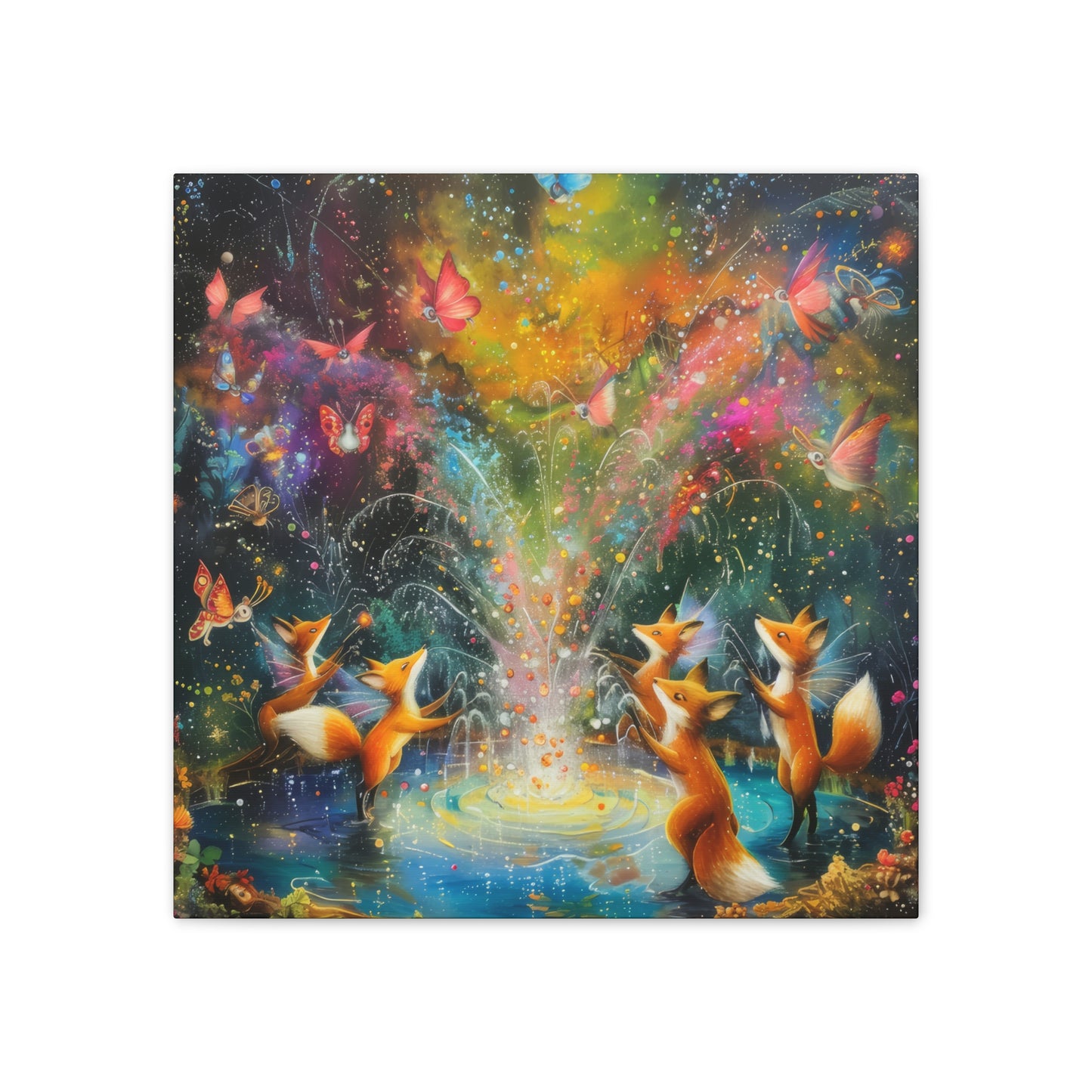 Fairy Fox Festival - Canvas Stretched, 0.75"