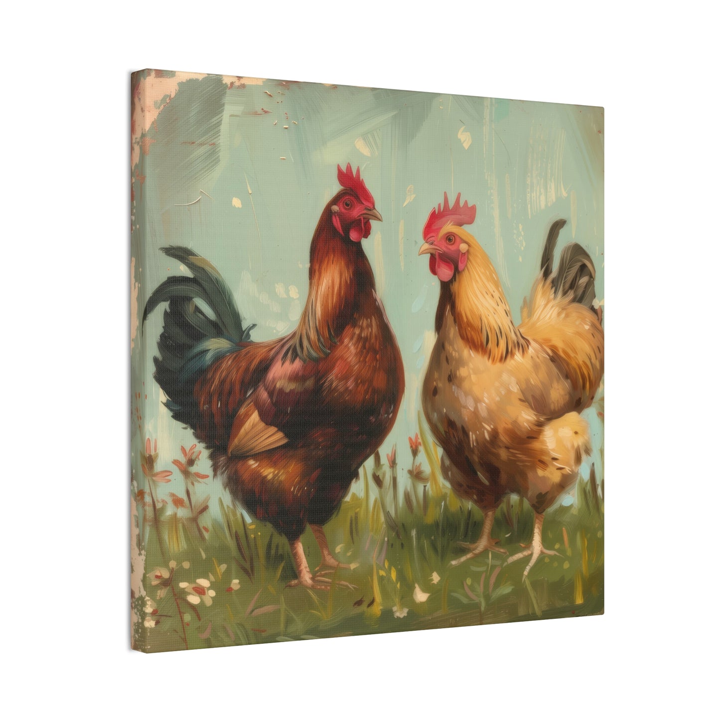 Chickens - Canvas Stretched, 0.75" - Canvas Stretched, 0.75"