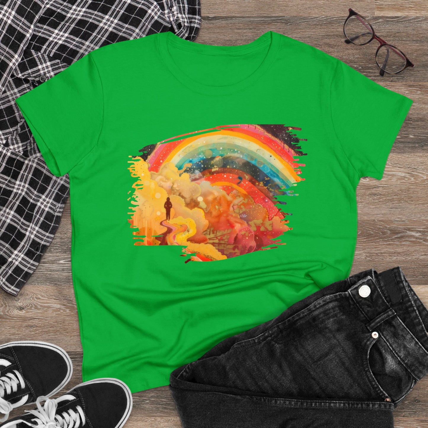 Chasing Rainbows - Women's Midweight Cotton Tee