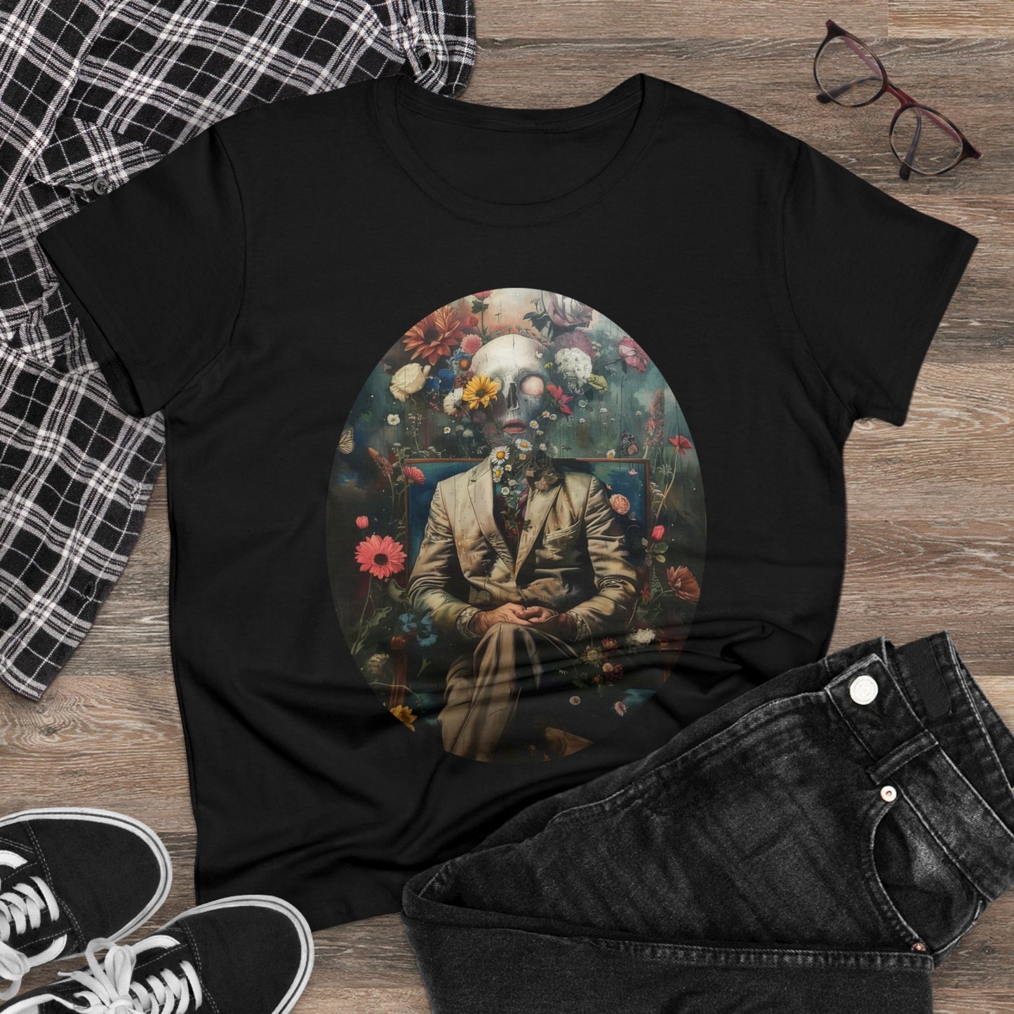 Flowers on My Mind - Women's Midweight Cotton Tee