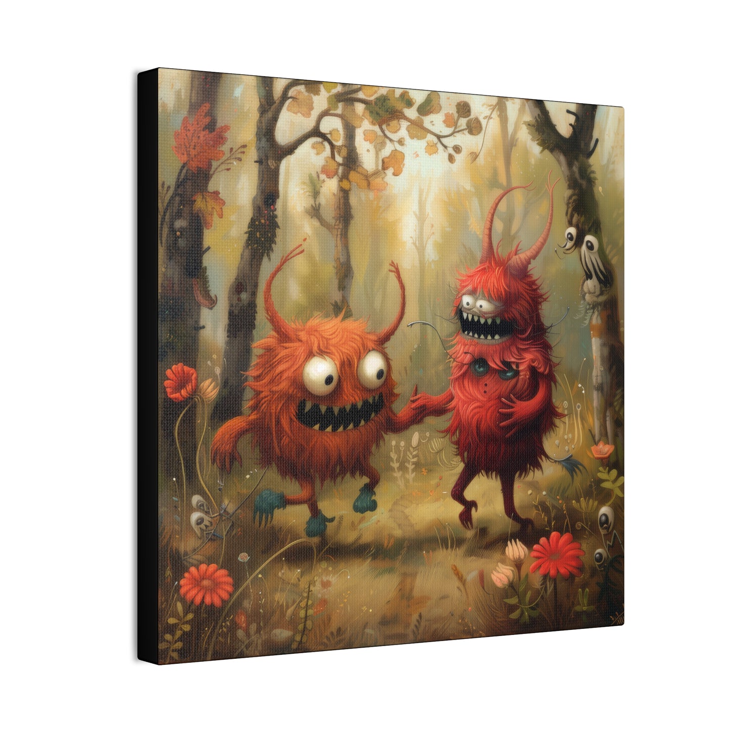 Happy Monsters - Canvas Stretched, 0.75"