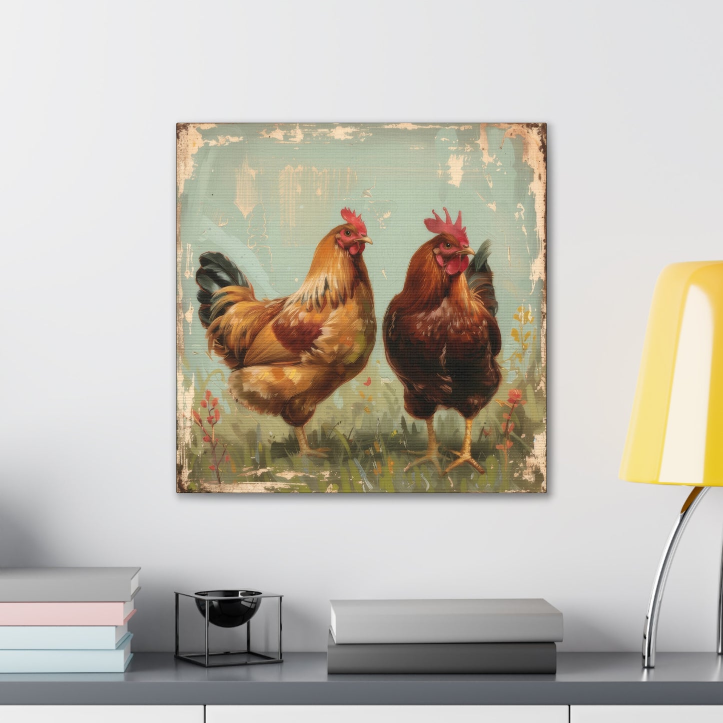 Chickens - Canvas Stretched, 0.75" - Canvas Stretched, 0.75"