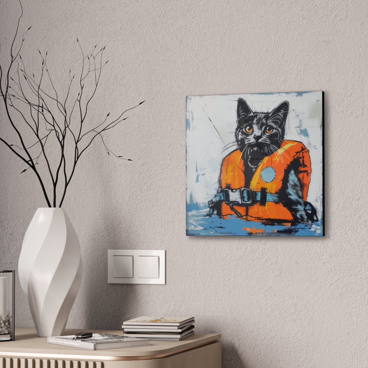 Rescue Cat - Canvas Stretched, 0.75"