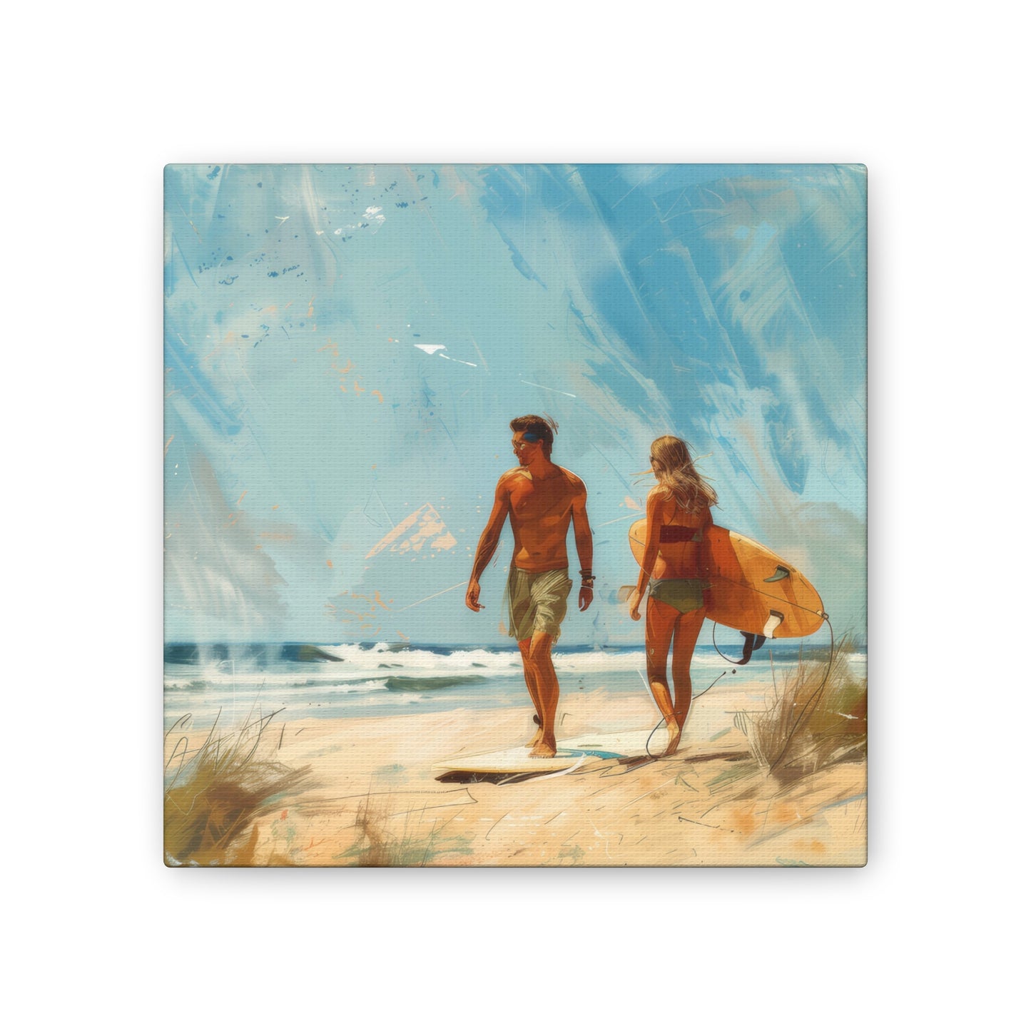 Beach and Surf  - Canvas Stretched, 0.75"