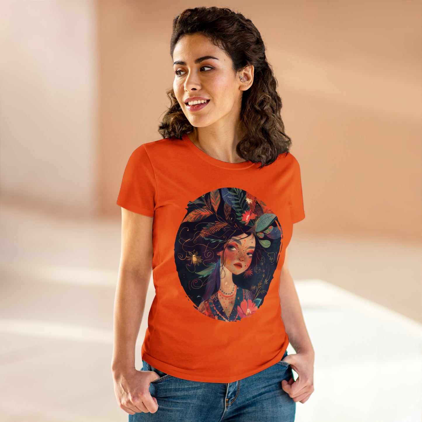 Flower Girl - Women's Midweight Cotton Tee