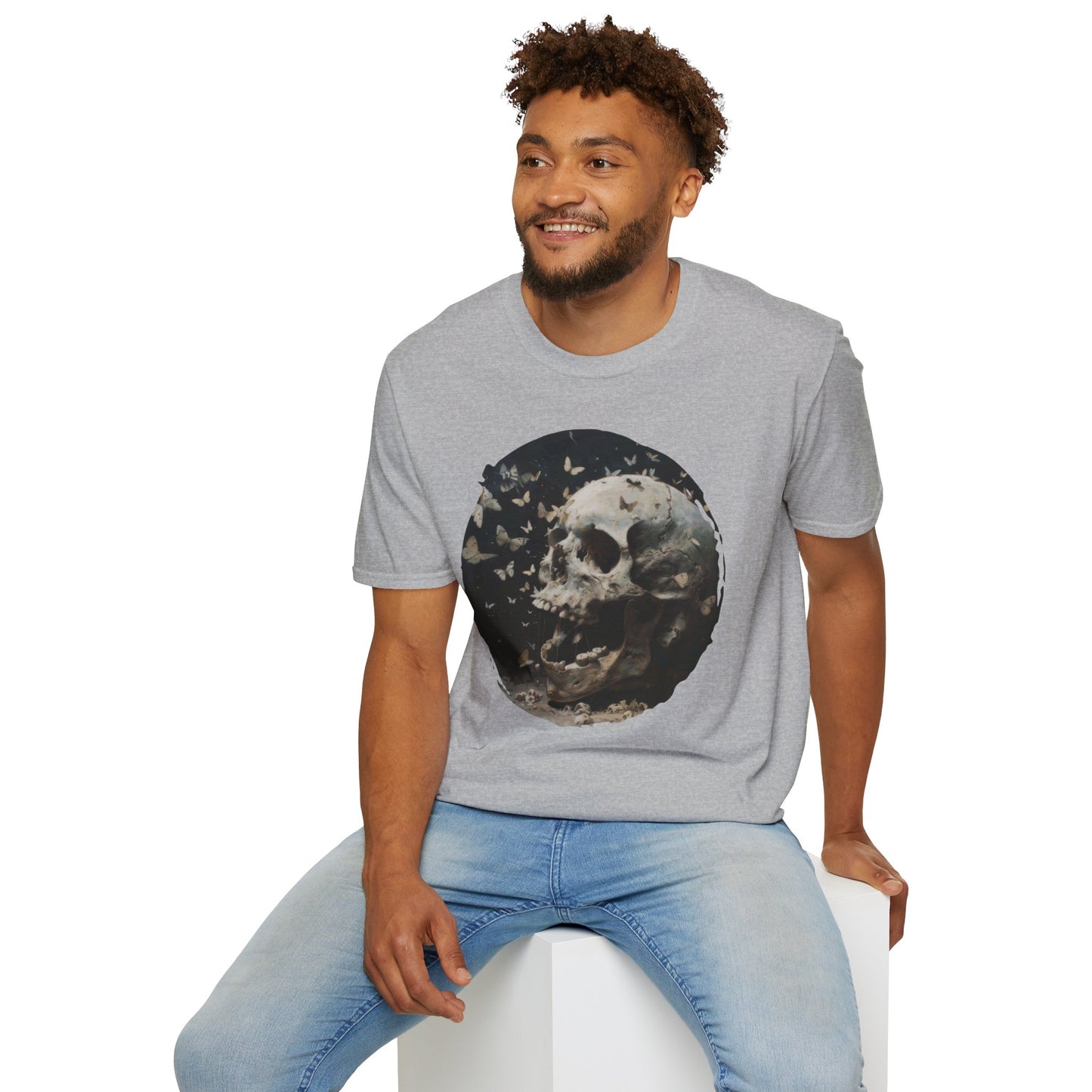 Skulls and Butterflies - Unisex Softstyle T-Shirt