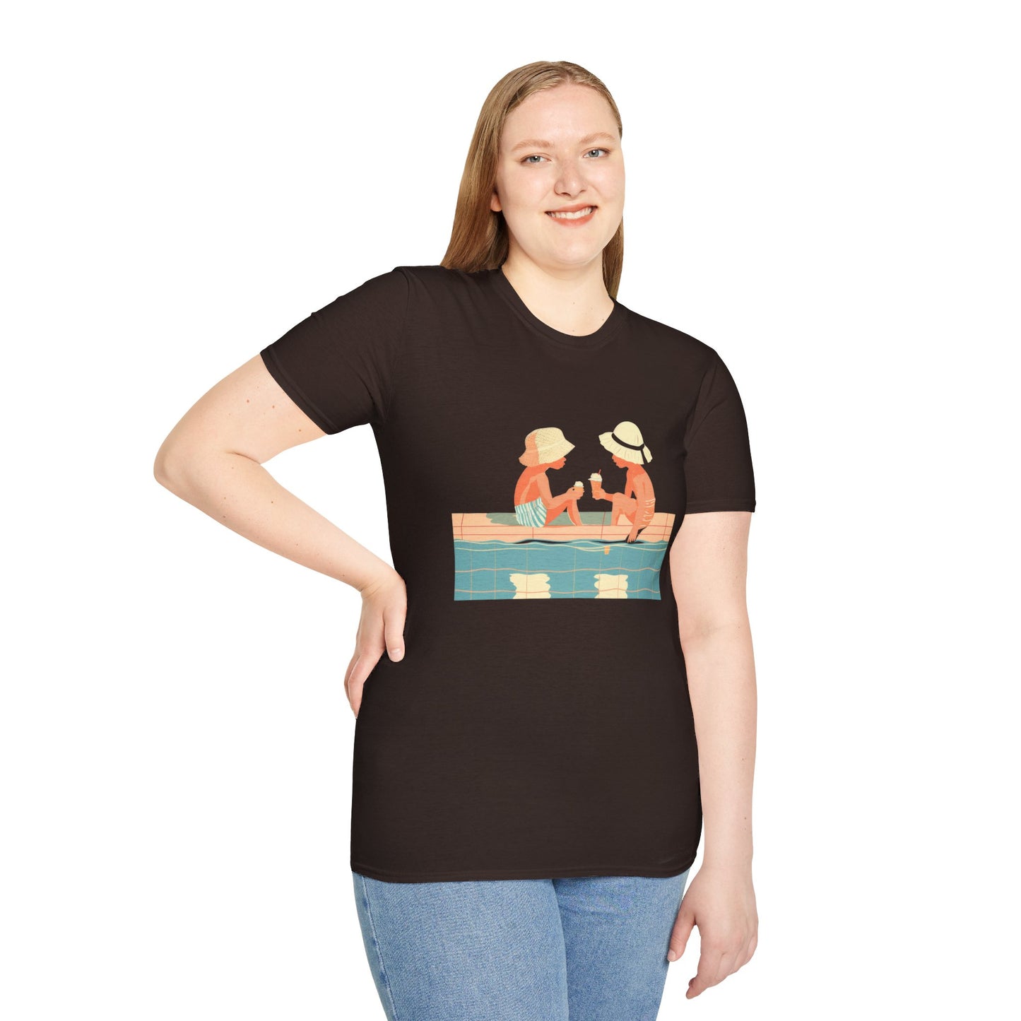 Poolside Ice Cream - Unisex Softstyle T-Shirt