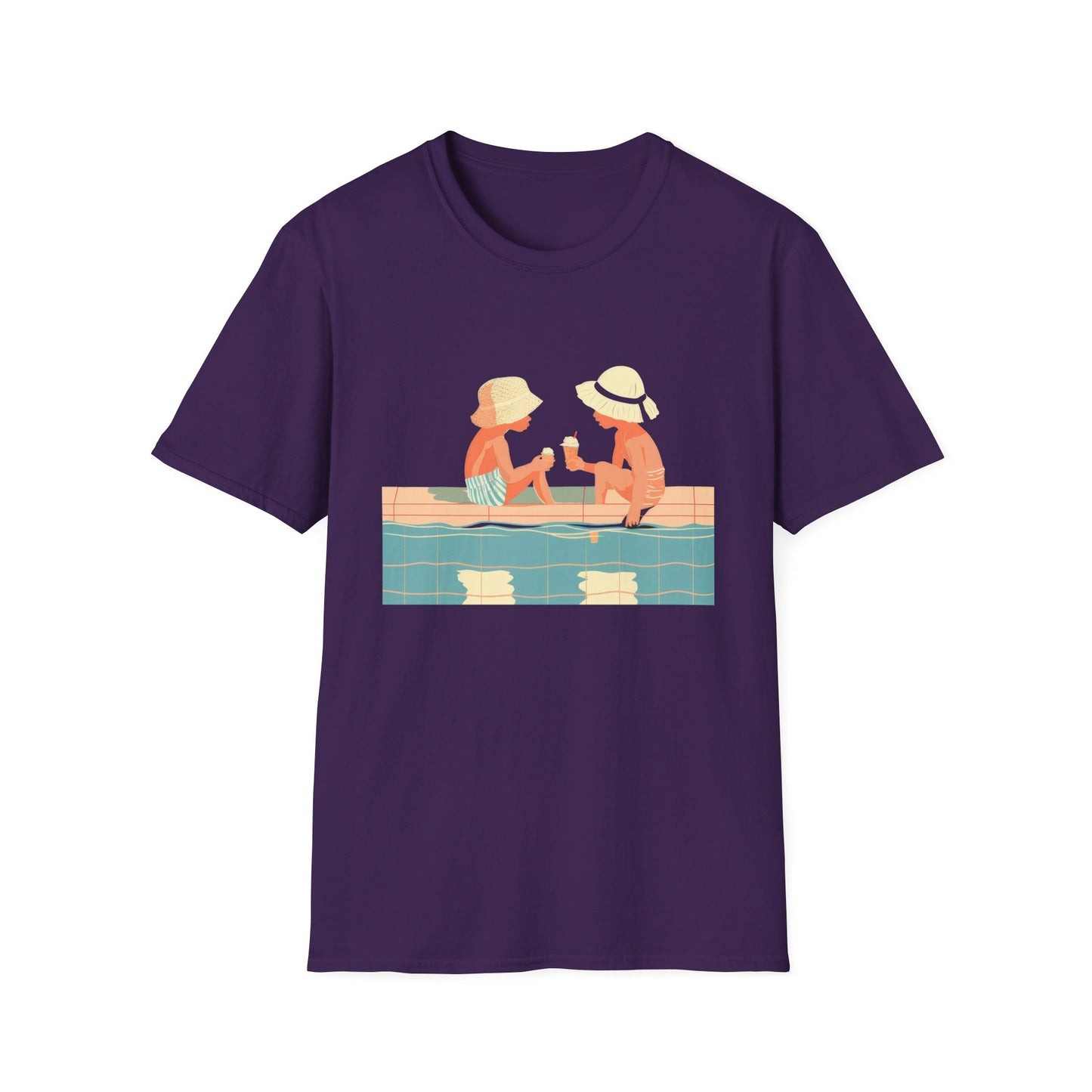 Poolside Ice Cream - Unisex Softstyle T-Shirt