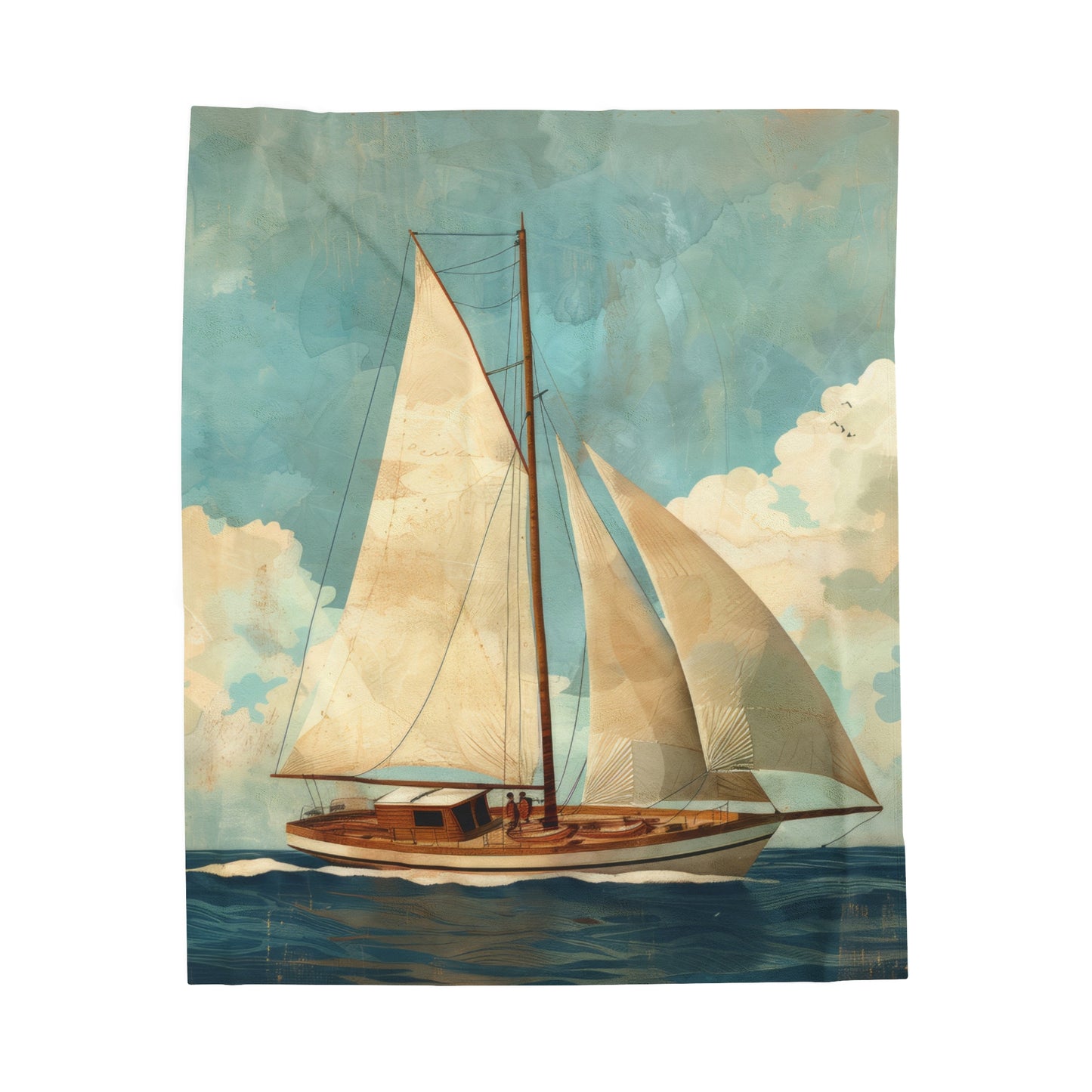 Sailing - Velveteen Plush Blanket