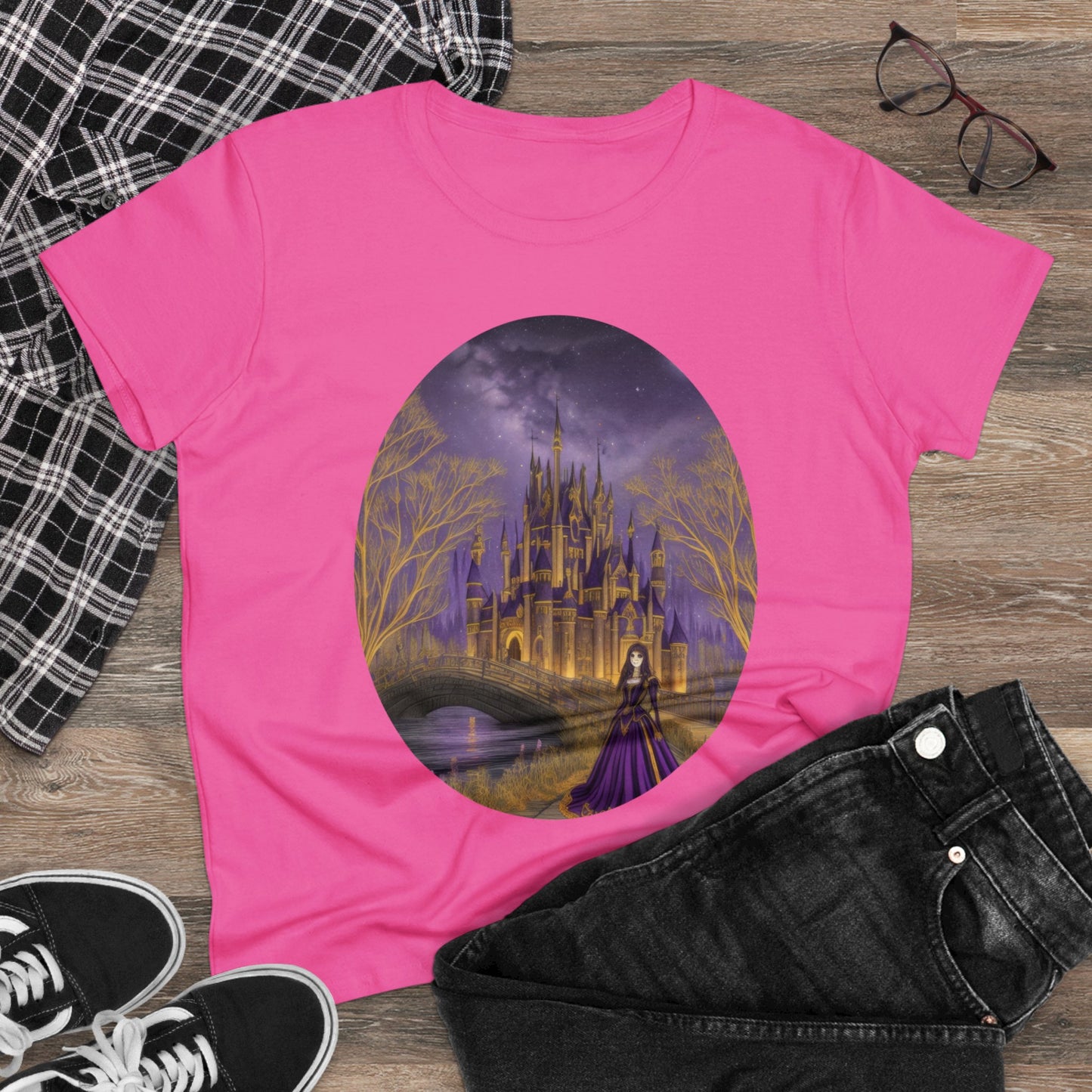 The Purple Castle - Fantasy - Women's Midweight Cotton Tee