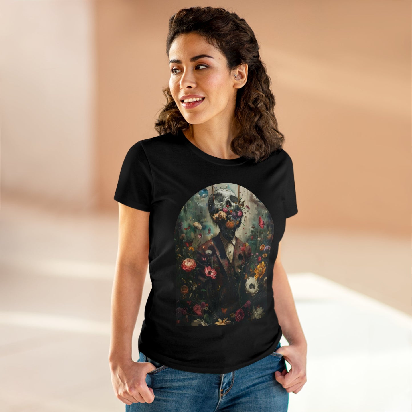 Flowers on My Mind - Women's Midweight Cotton Tee