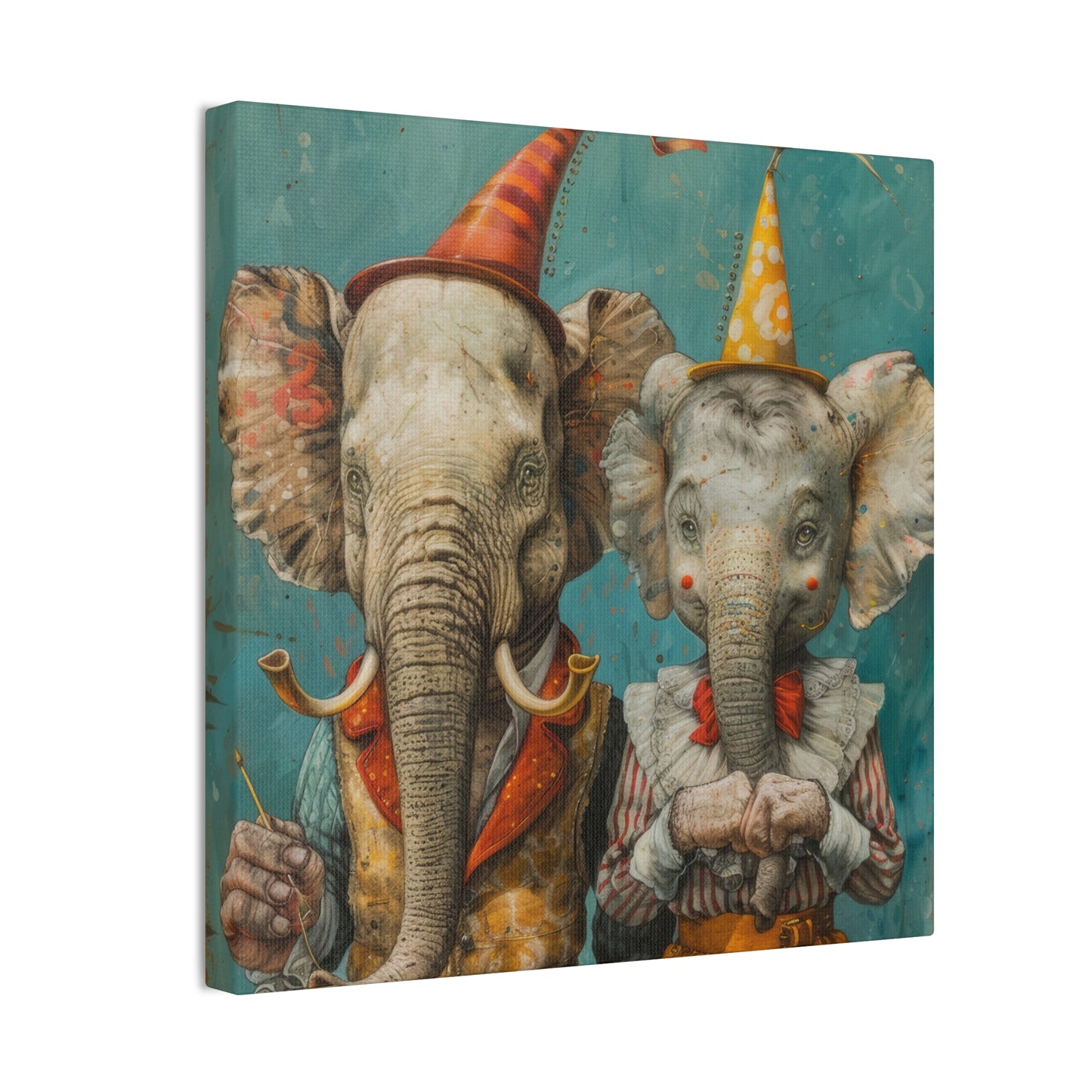 Elephants - Canvas Stretched, 0.75"