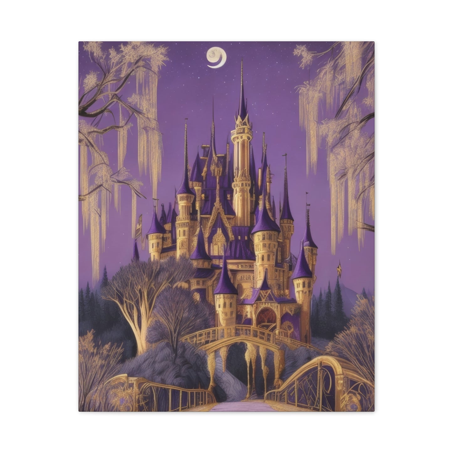 Purple Castle - Canvas Stretched, 0.75"