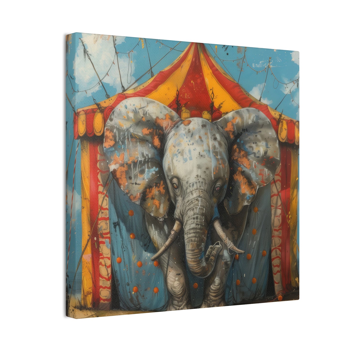 Circus Elephant - Canvas Stretched, 0.75"