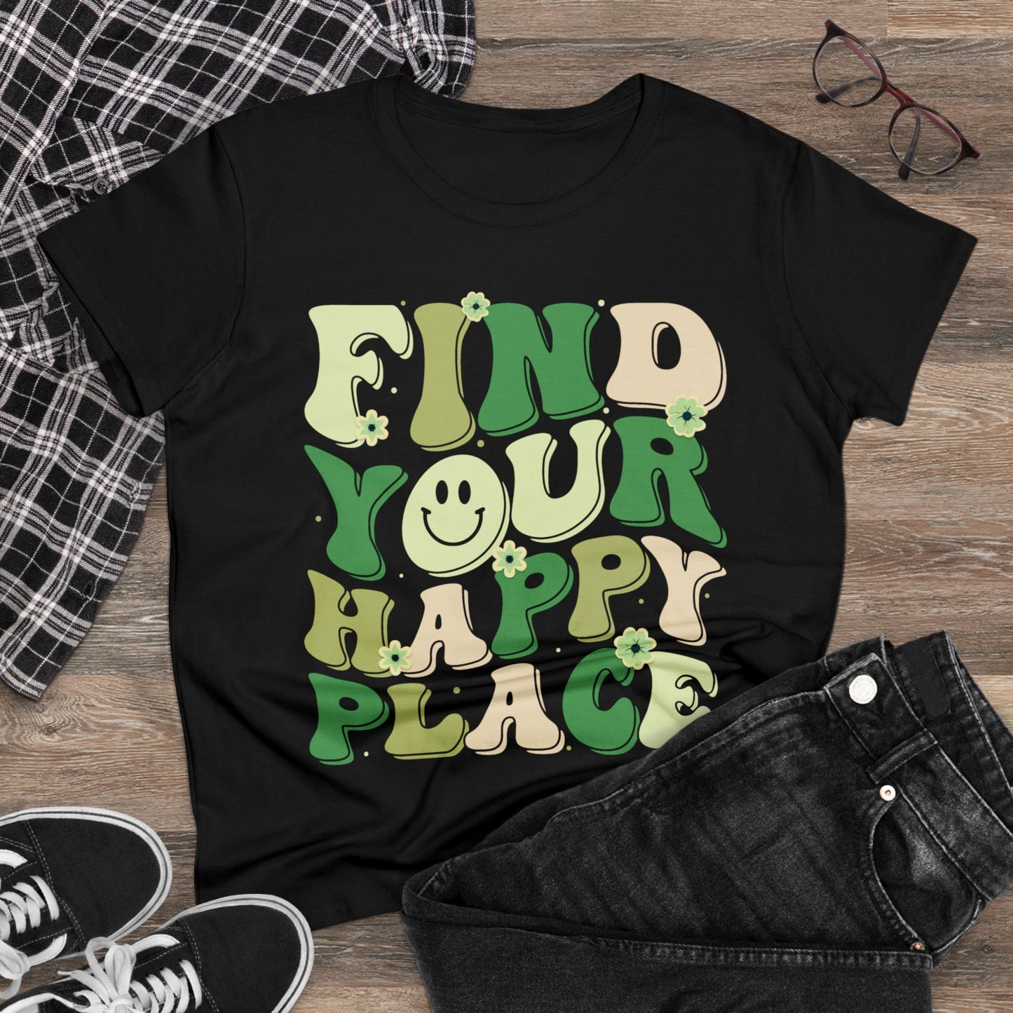 Find Your Happy Place - Gardening - Women's Midweight Cotton Tee