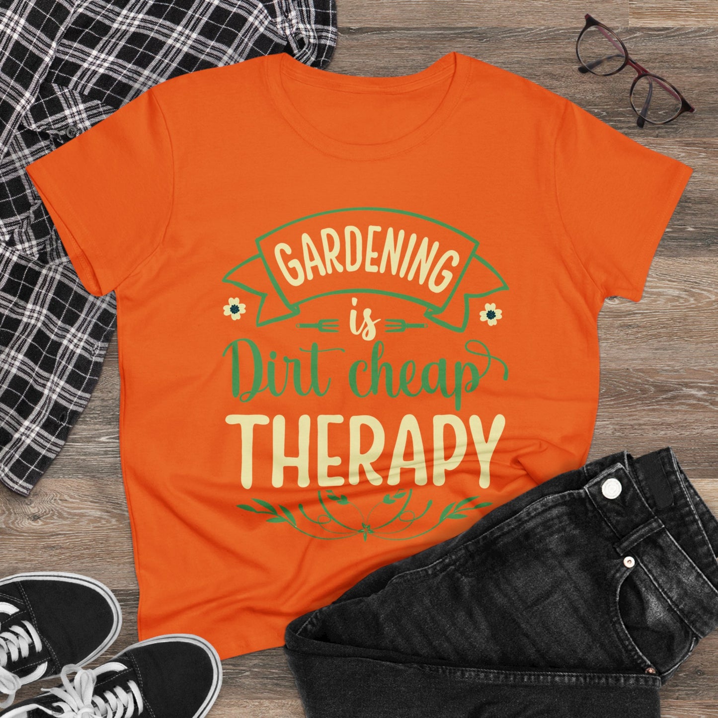 Gardening Is Dirt Cheap Therapy - Gardening - Women's Midweight Cotton Tee