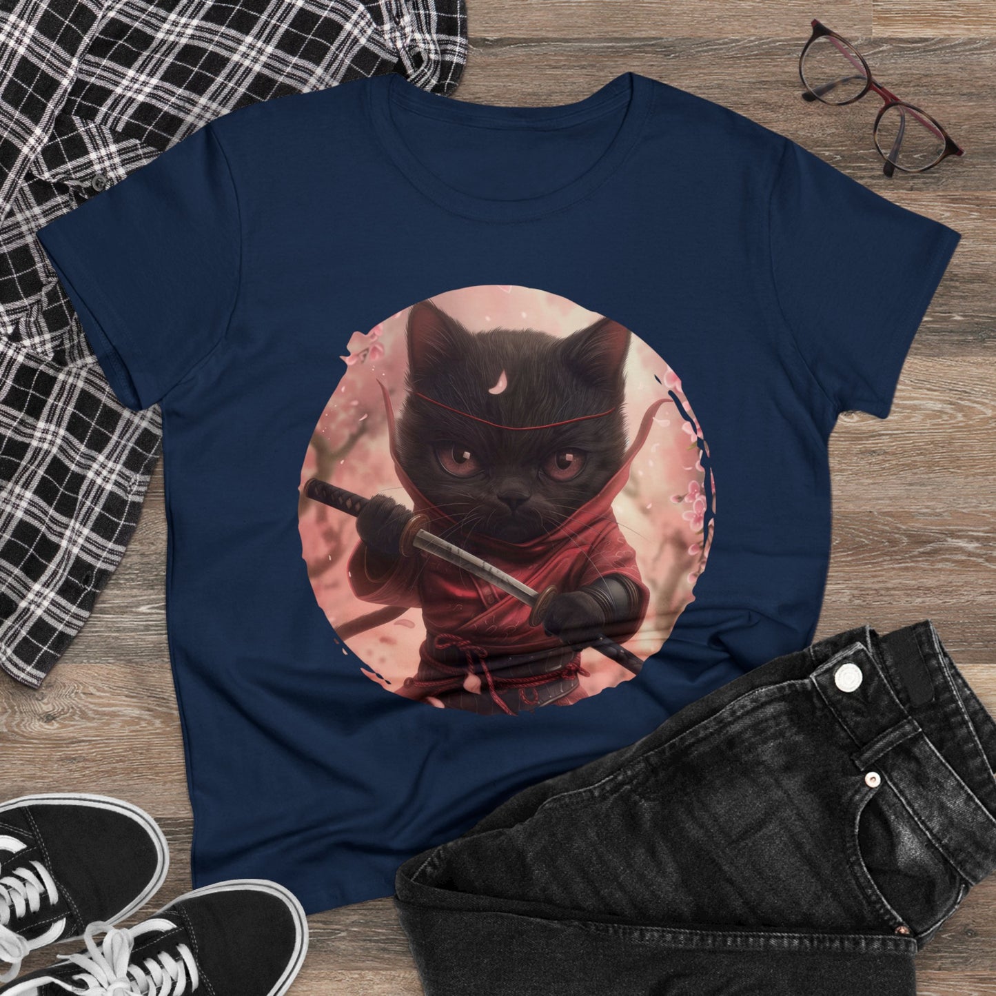 Ninja Kitty - Women's Midweight Cotton Tee