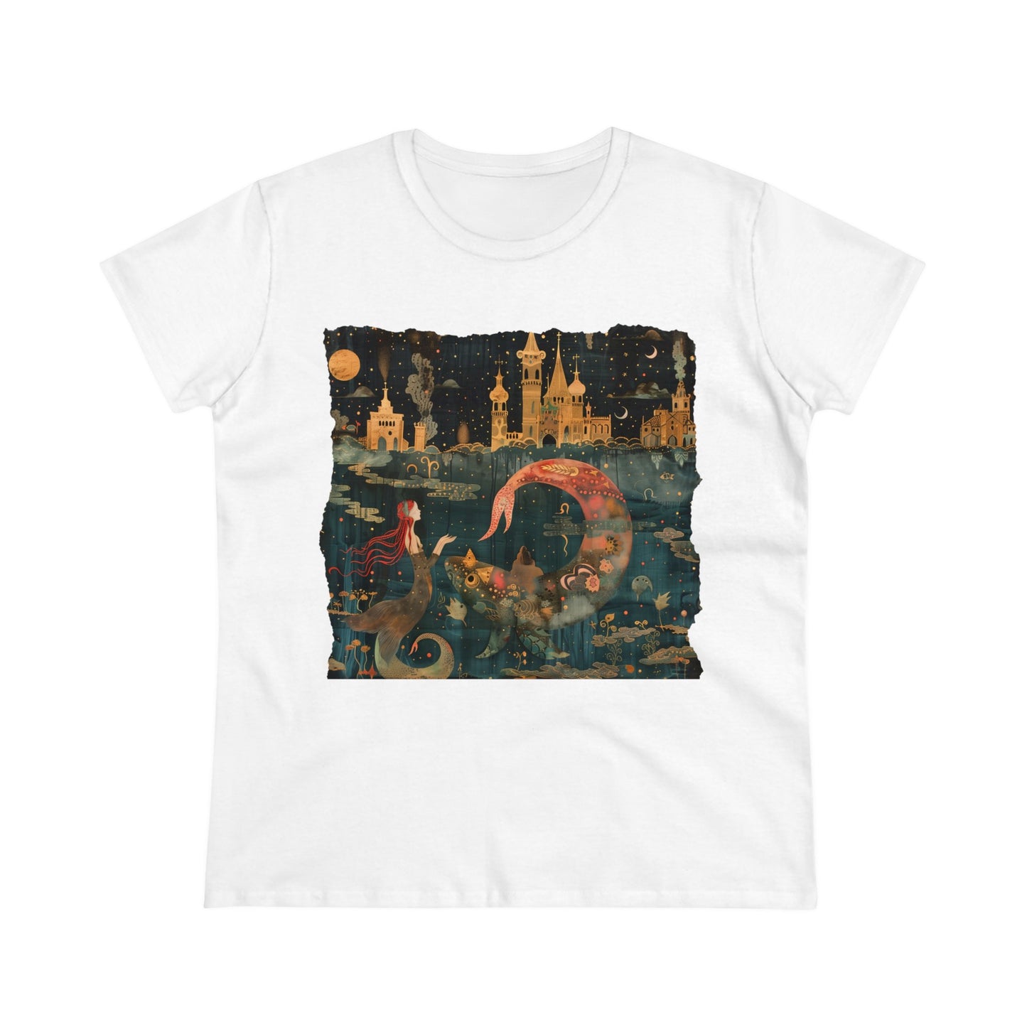 Mermaid - Fantasy - Women's Midweight Cotton Tee